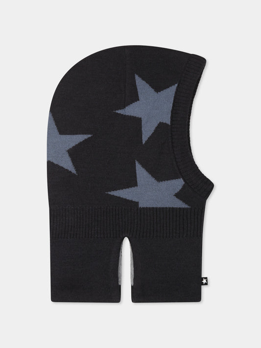 Balaclava blu Snow per bambini con stelle,Molo,7W24S401 8943