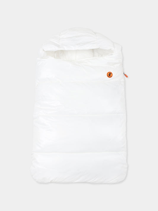 Sacco nanna Kay bianco per neonati con logo,Save The Duck Kids,I30001X LUCK19 00002