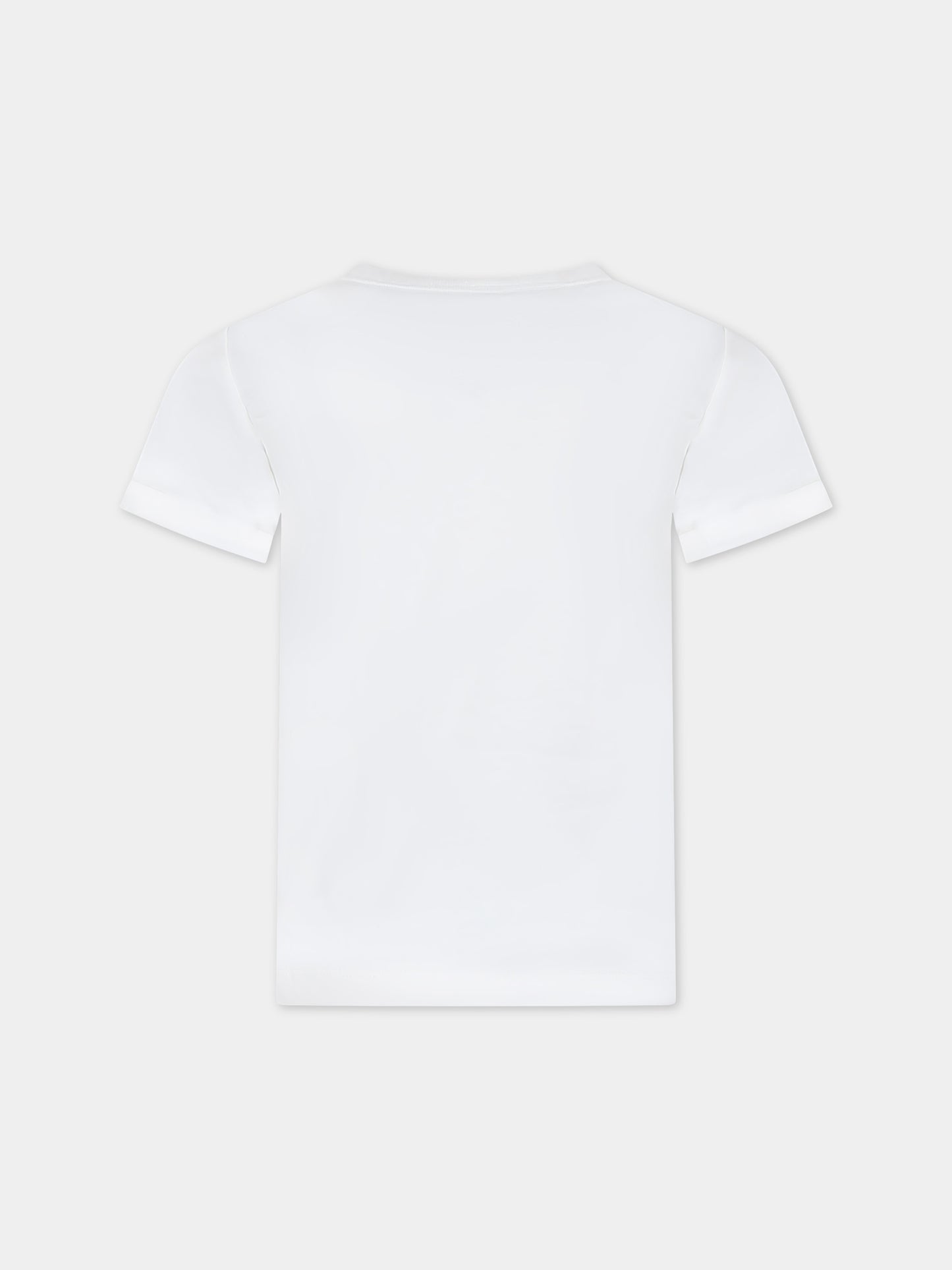 T-shirt avorio per bambina con logo multicolor,Stella Mccartney Kids,TT8C21 Z0434 101