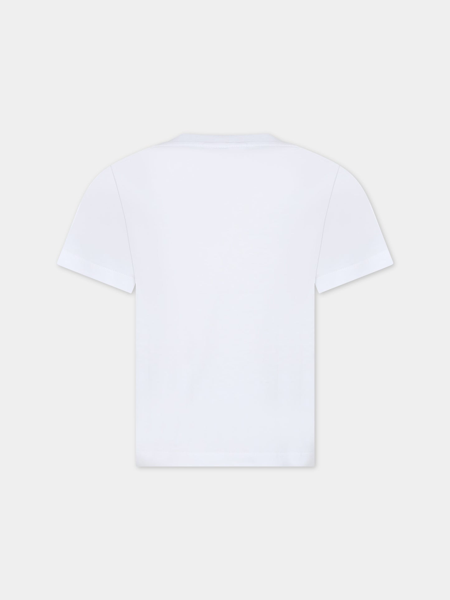 T-shirt bianca per bambina con logo,Stella Mccartney Kids,TT8C61 Z0434 100