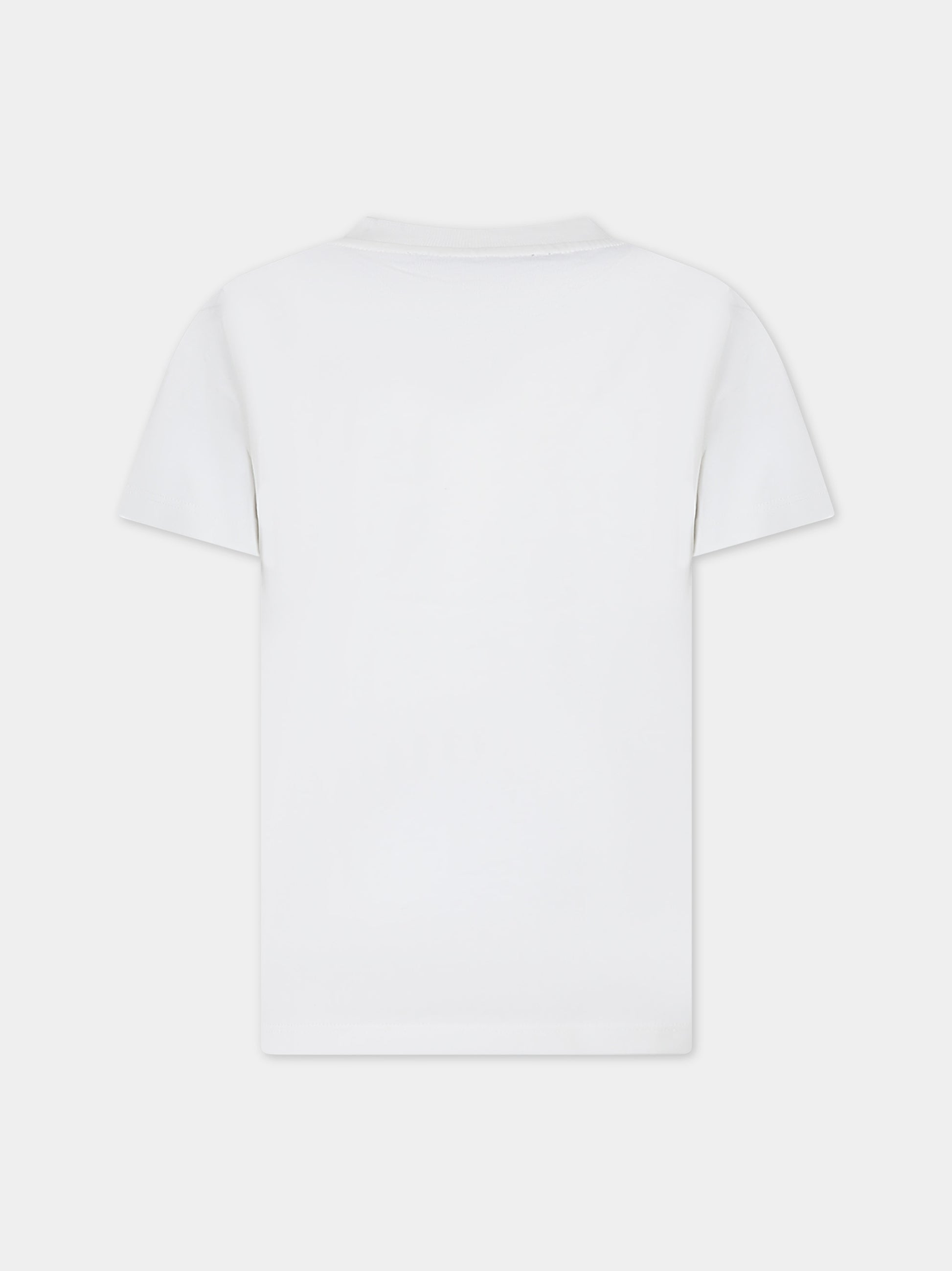 T-shirt bianca per bambina con logo,Balmain Kids,BT8P01 Z0057 102