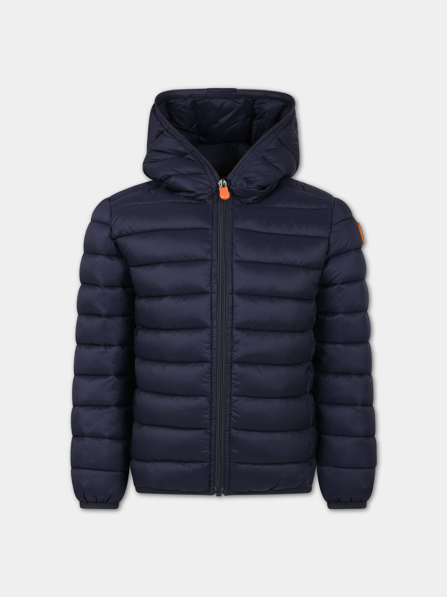 Piumino Giga blu per bambino con logo,Save The Duck Kids,J32310G GIGA17 90010