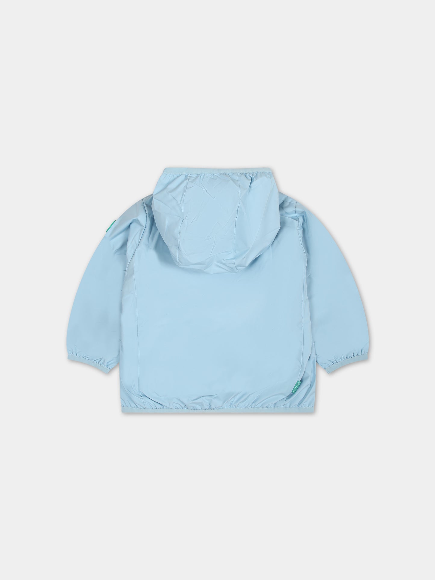 Giacca a vento celeste per neonato con logo,Save The Duck Kids,I30006X WIND16 90036