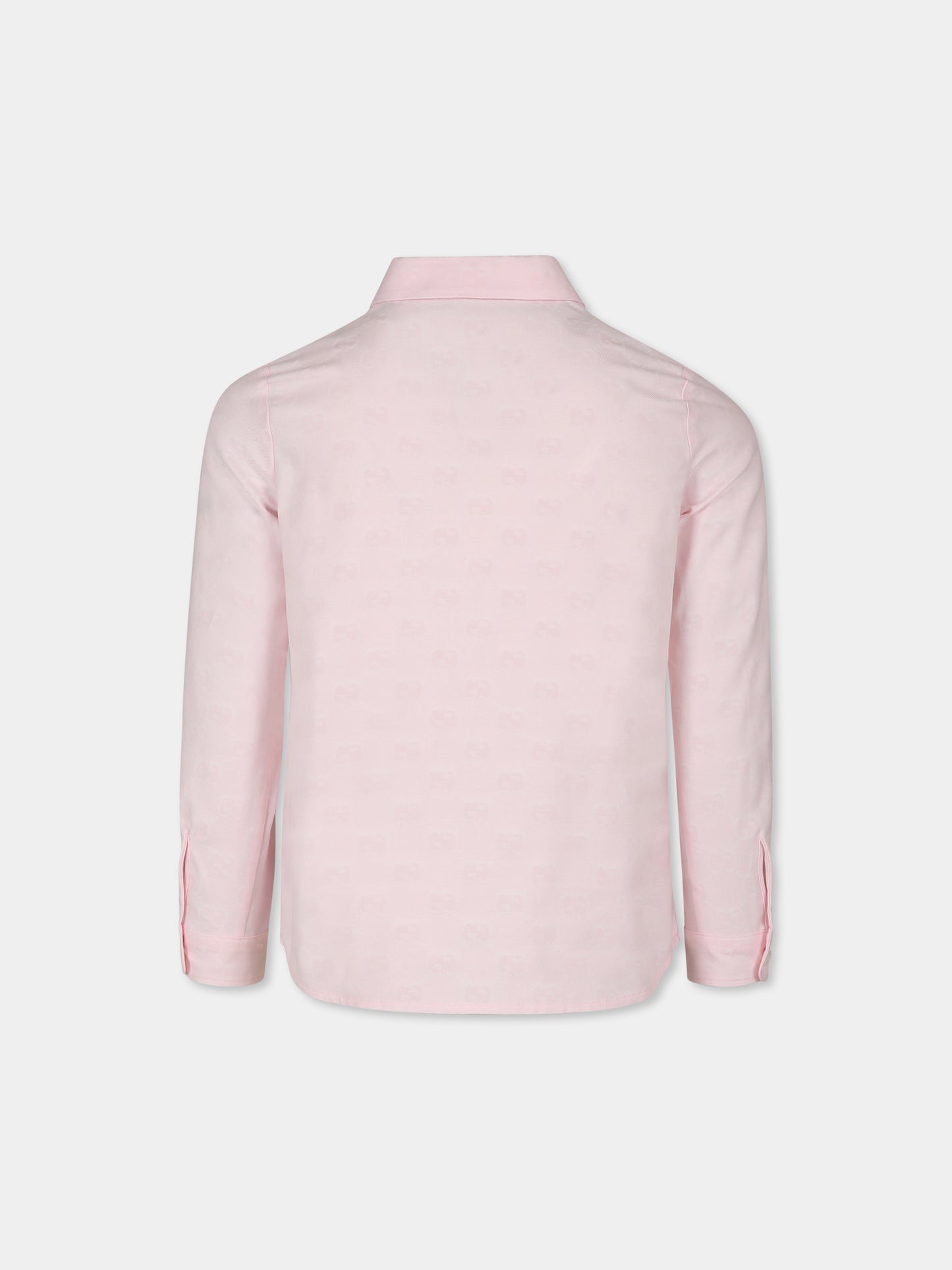 Camicia rosa per bambina con GG,Gucci Kids,793093 XWA2Q 5267