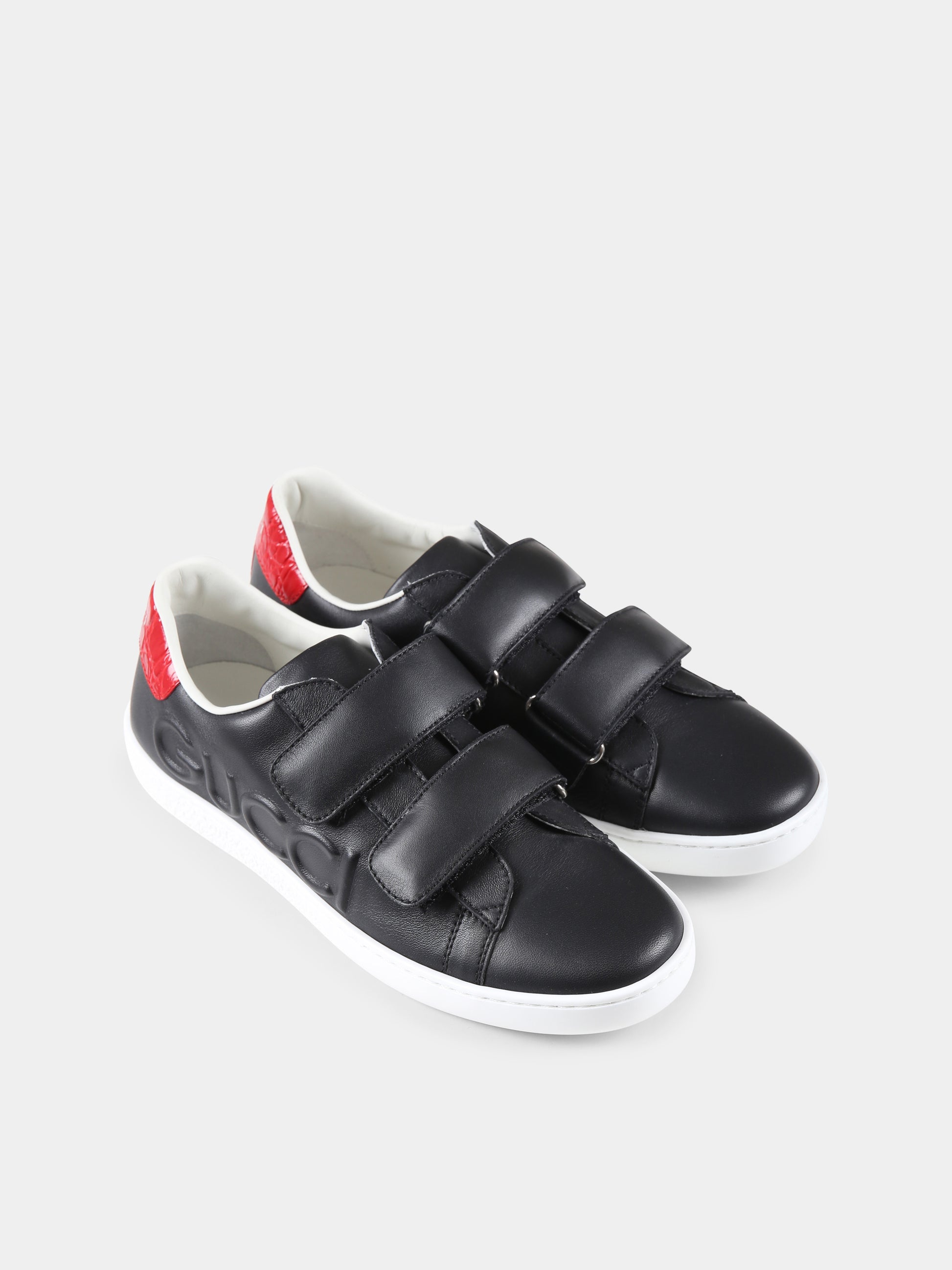 Sneakers Ace nere per bambini con logo,Gucci Kids,793052 AADOV 1053