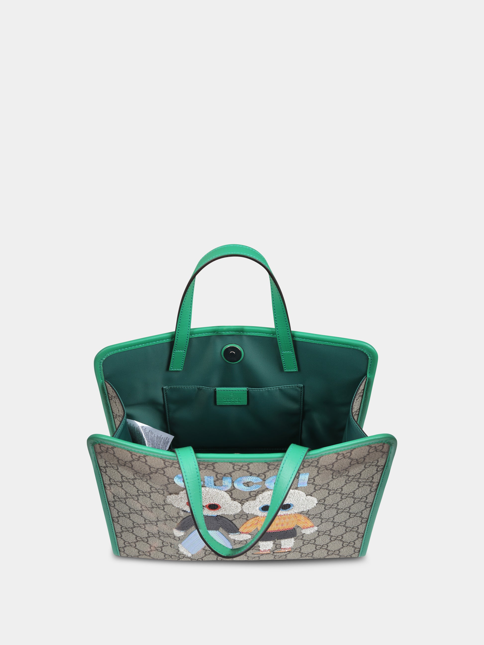 Borsa Tote beige per bambina con cane Gucci,Gucci Kids,605614 FADQS 8744