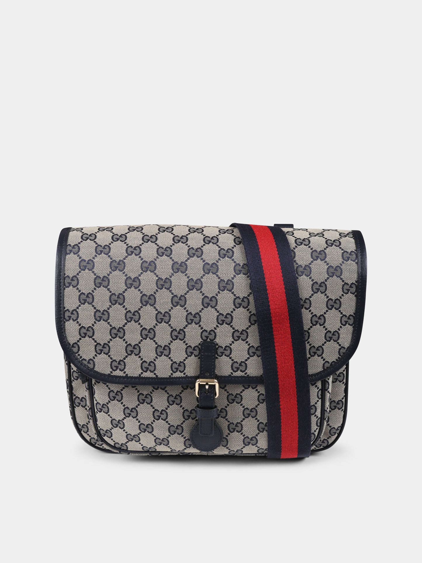 Borsa blu per bambina con GG,Gucci Kids,793823 FADK3 4065