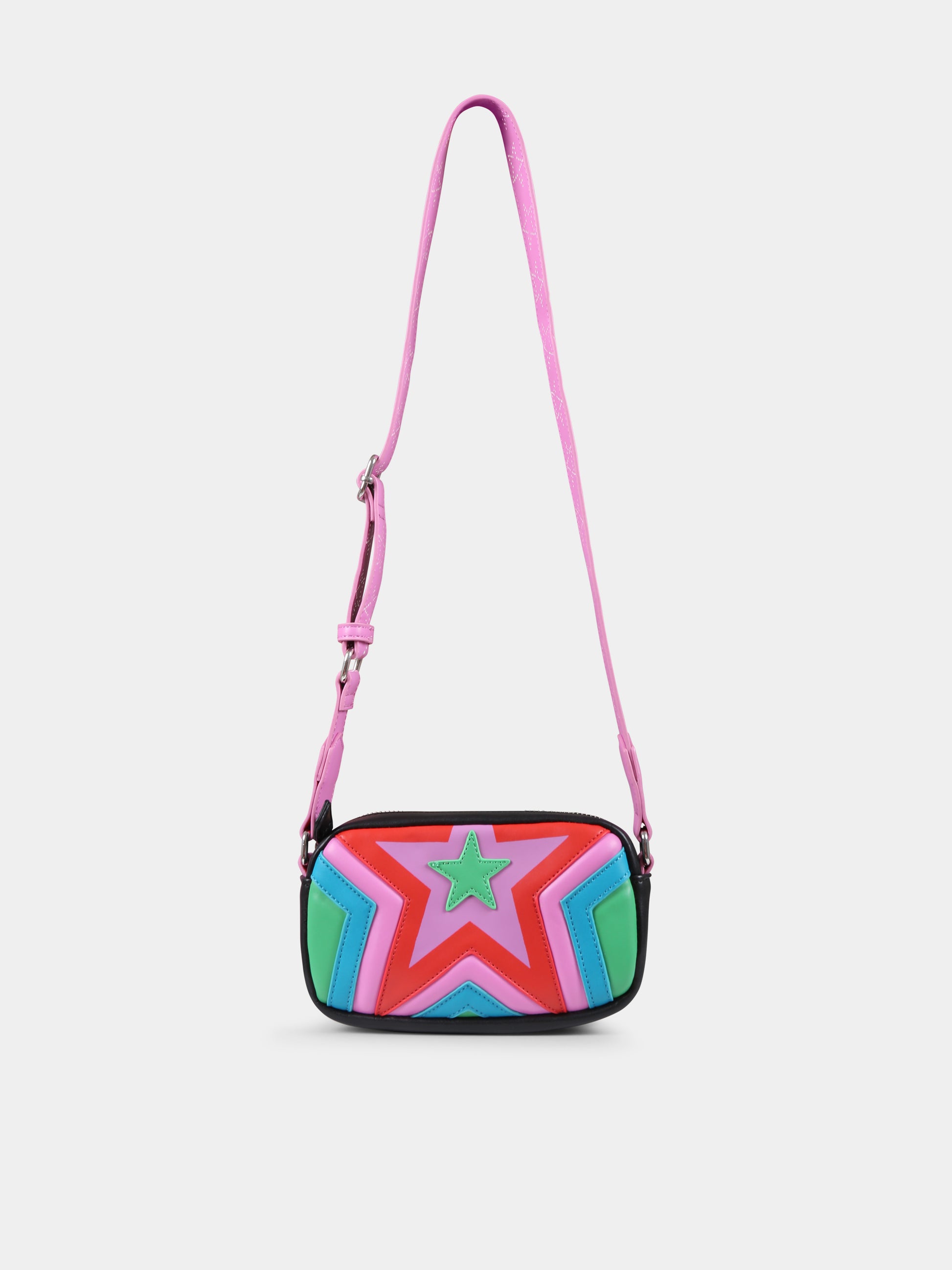 Borsa multicolor per bambina con stelle,Stella Mccartney Kids,TV0B78 Z2431 999