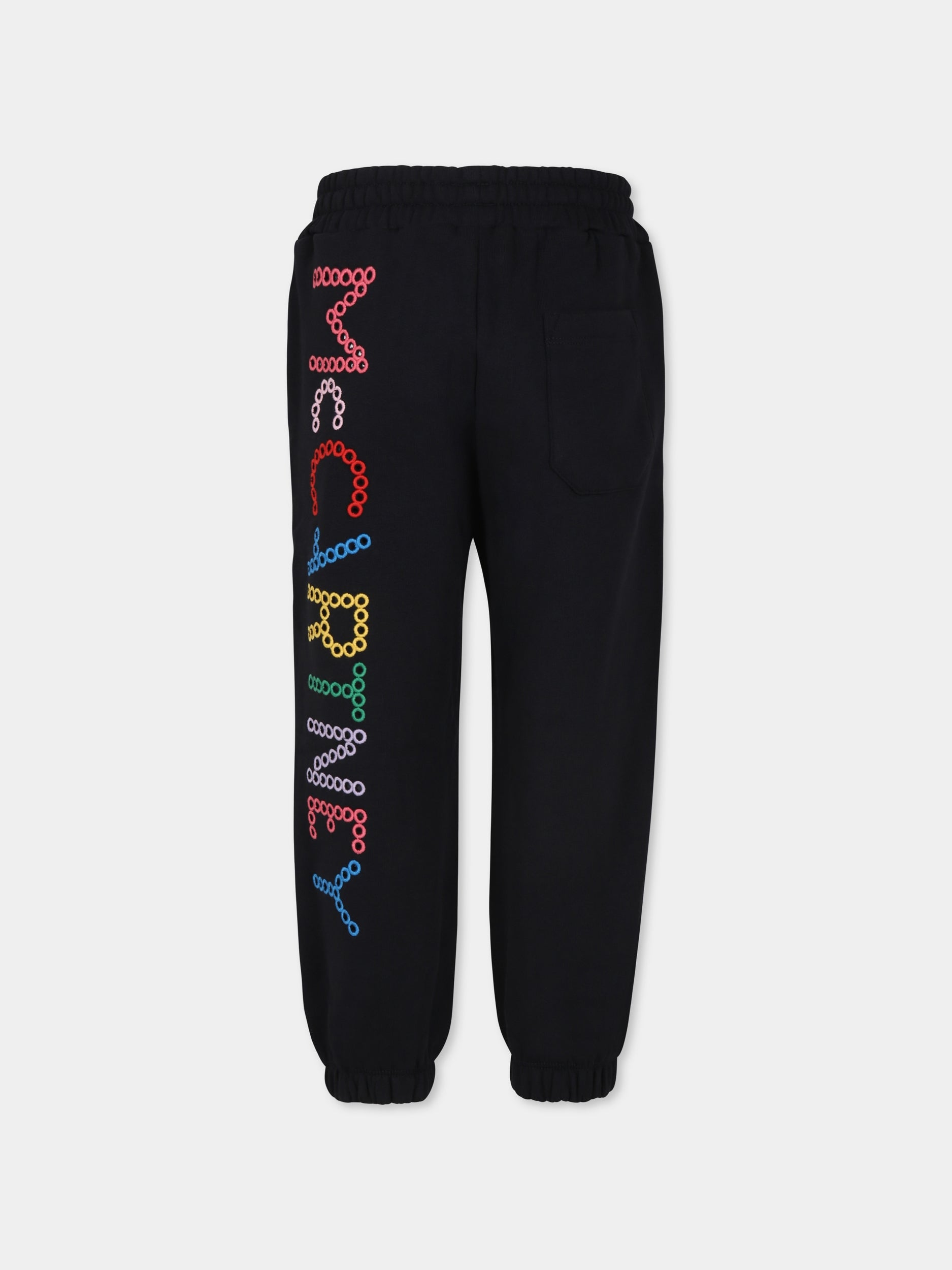 Pantaloni neri per bambina con logo,Stella Mccartney Kids,TV6D20 Z0453 930