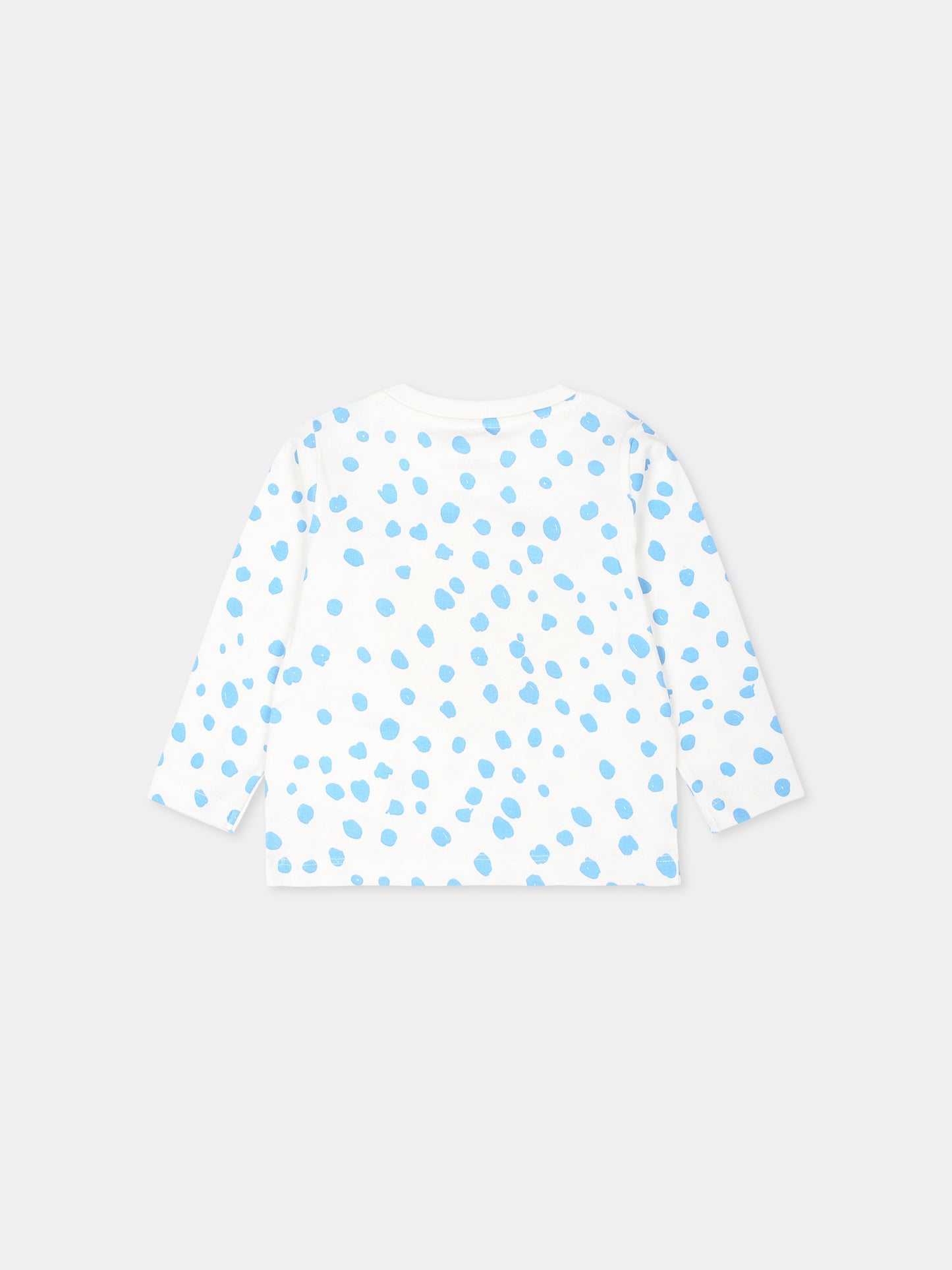 T-shirt bianca per neonato con stampa pulcino,Stella Mccartney Kids,TV8560 Z2271 101CE