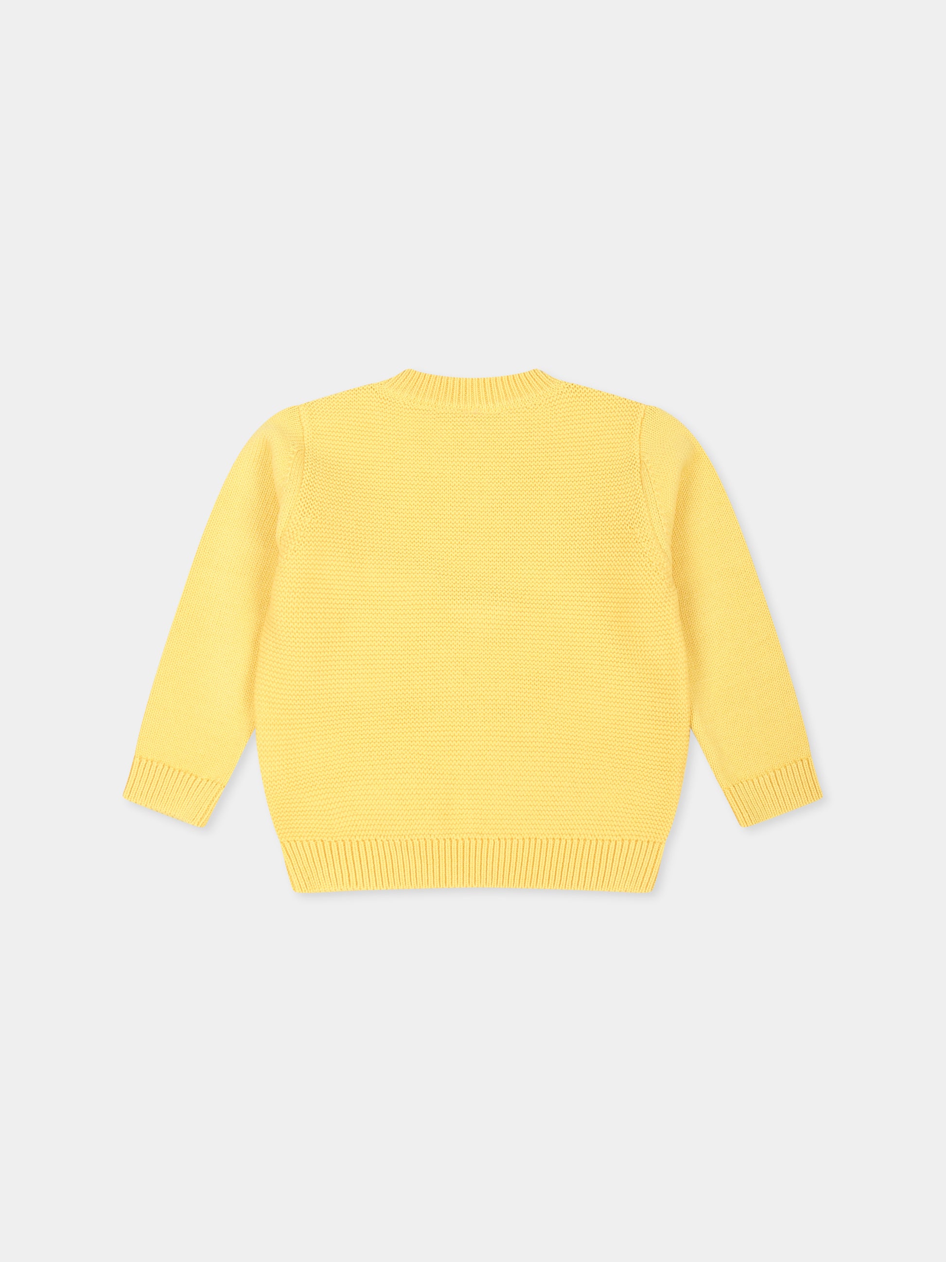 Maglione giallo per neonato con pulcino,Stella Mccartney Kids,TV9570 Z2423 226