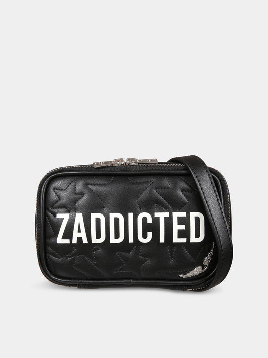 Borsa nera per bambina con logo,Zadig & Voltaire Kids,X60262 09B