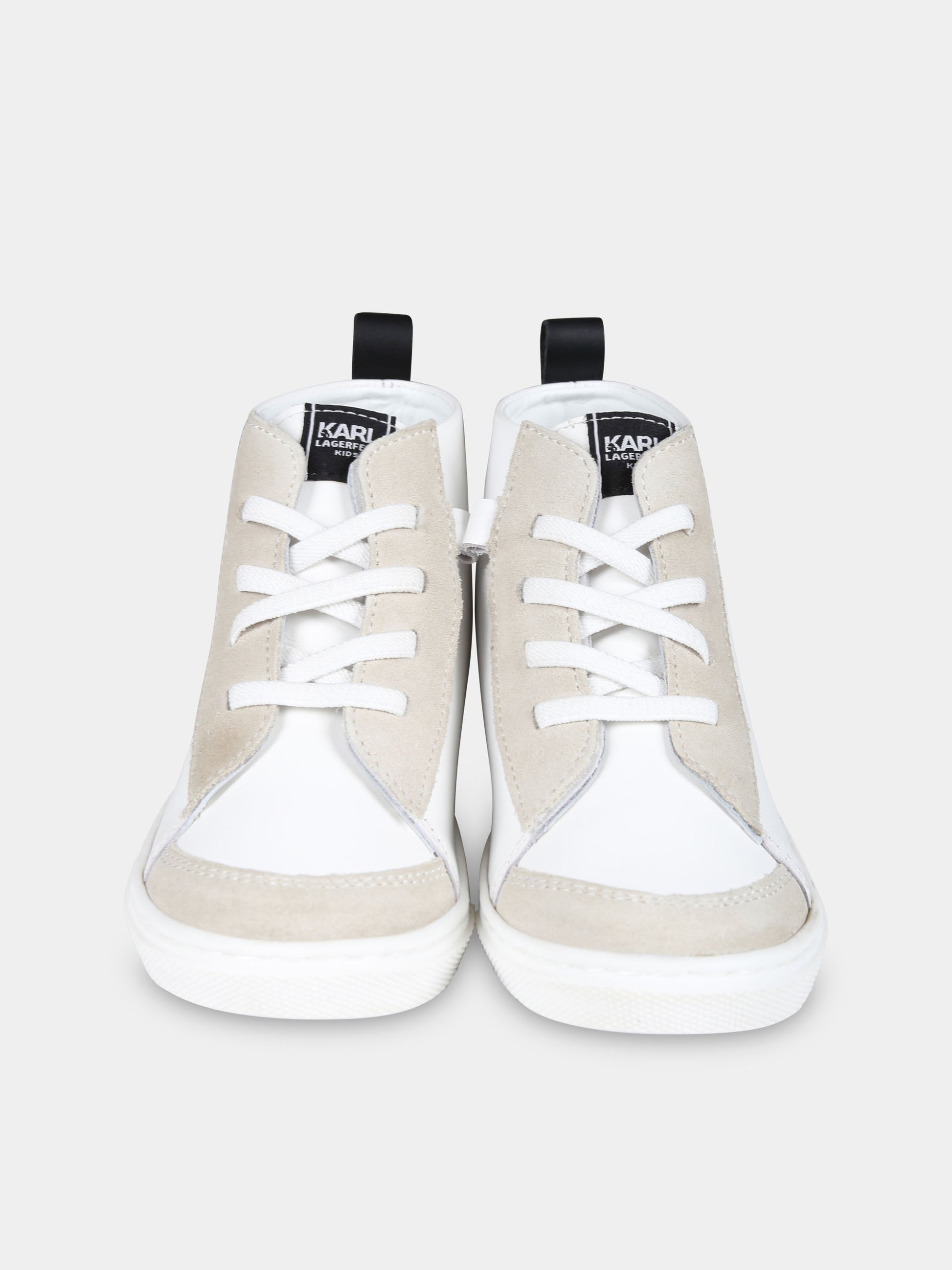 Sneakers bianche per bambini con Karl,Karl Lagerfeld Kids,Z30319 10P