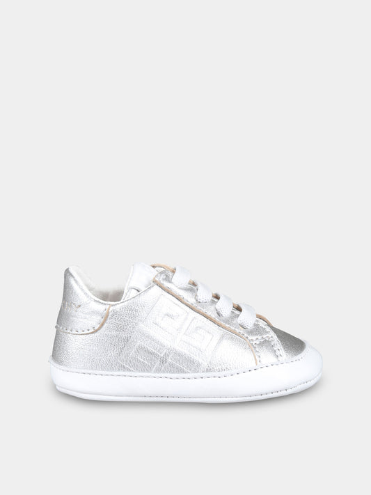 Sneakers argento per neonata con iconico motivo 4G,Givenchy Kids,H30582 016