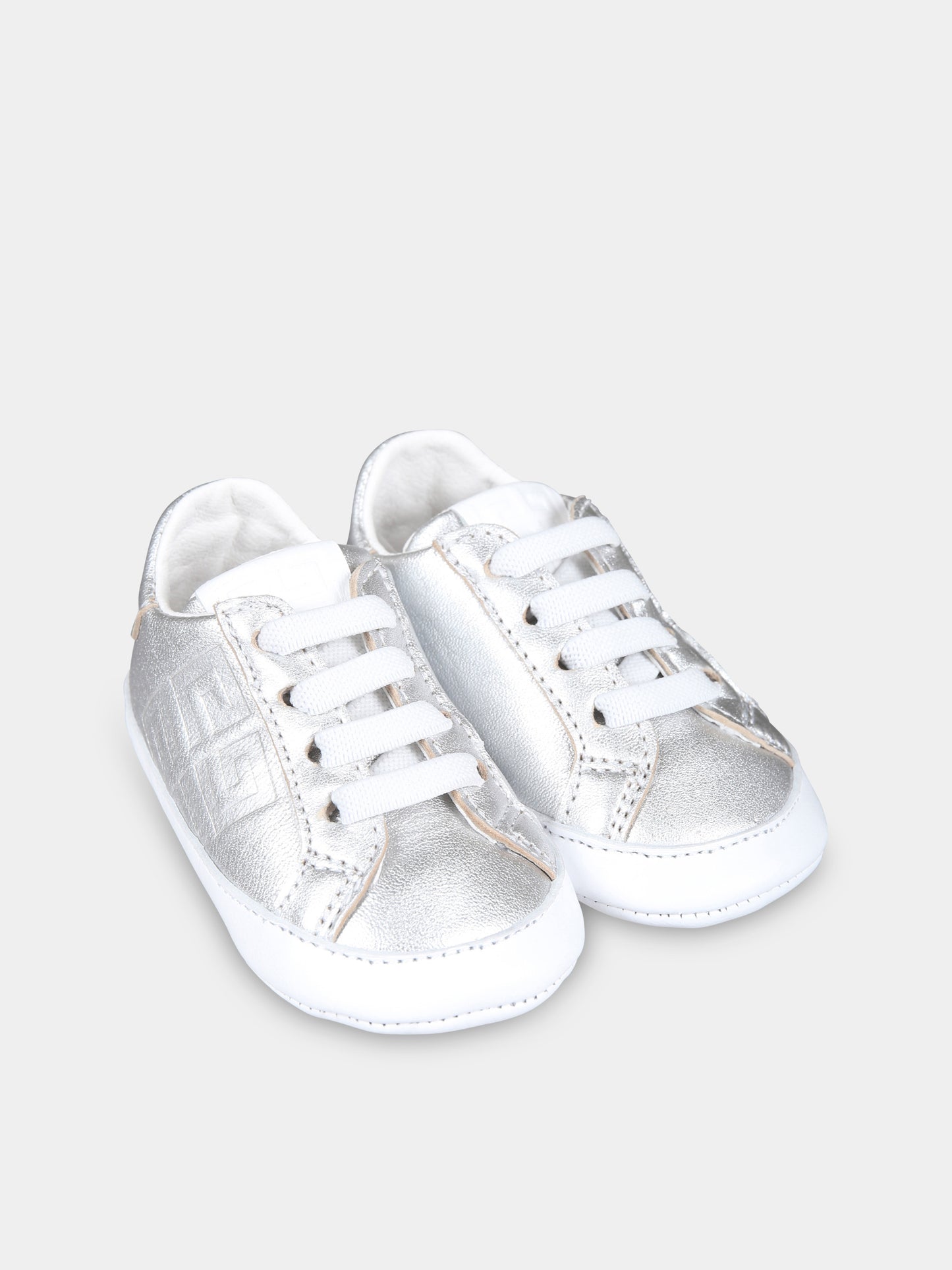 Sneakers argento per neonata con iconico motivo 4G,Givenchy Kids,H30582 016