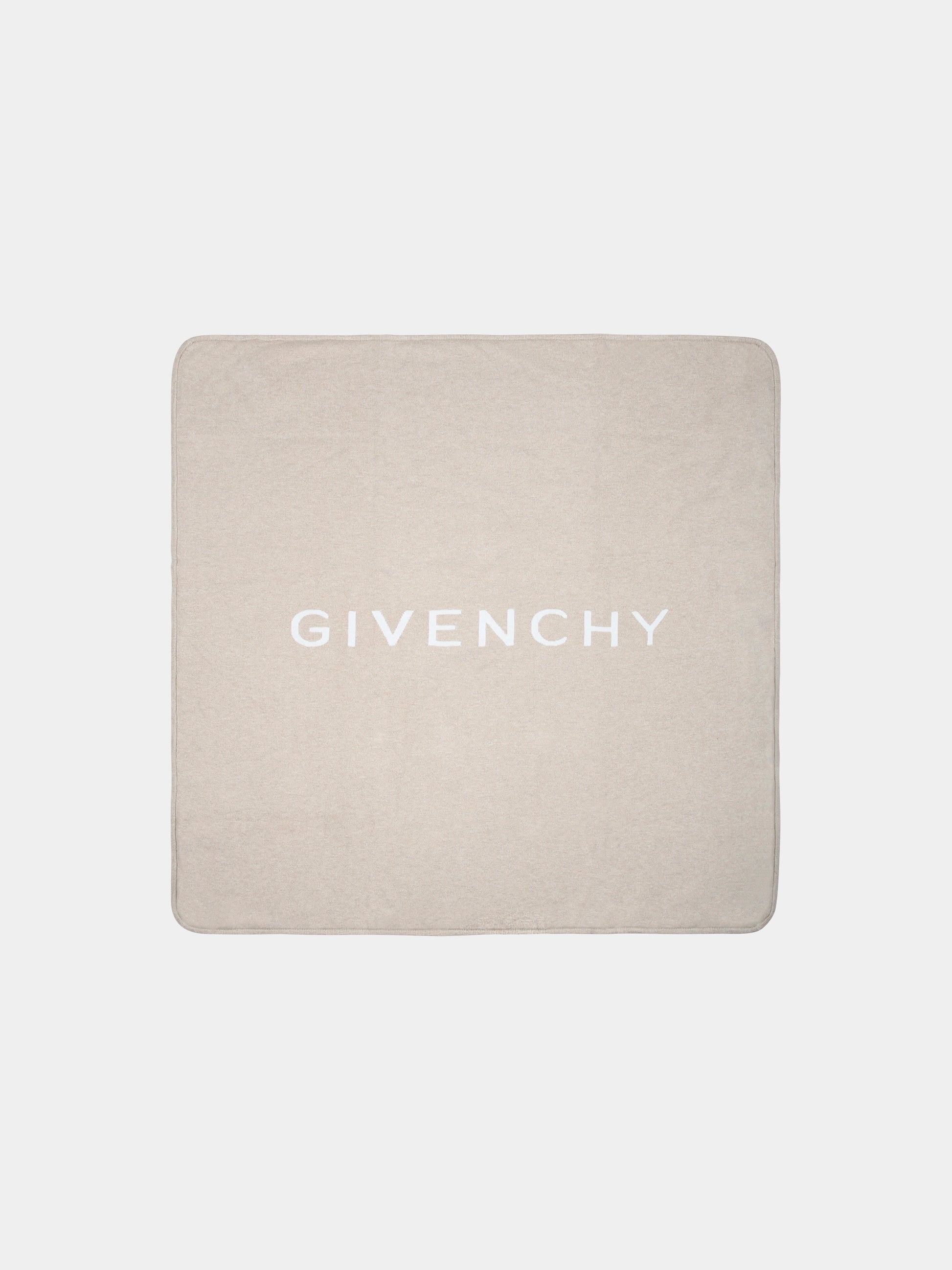 Coperta beige per neonati con logo e iconico motivo 4G,Givenchy Kids,H30524 184