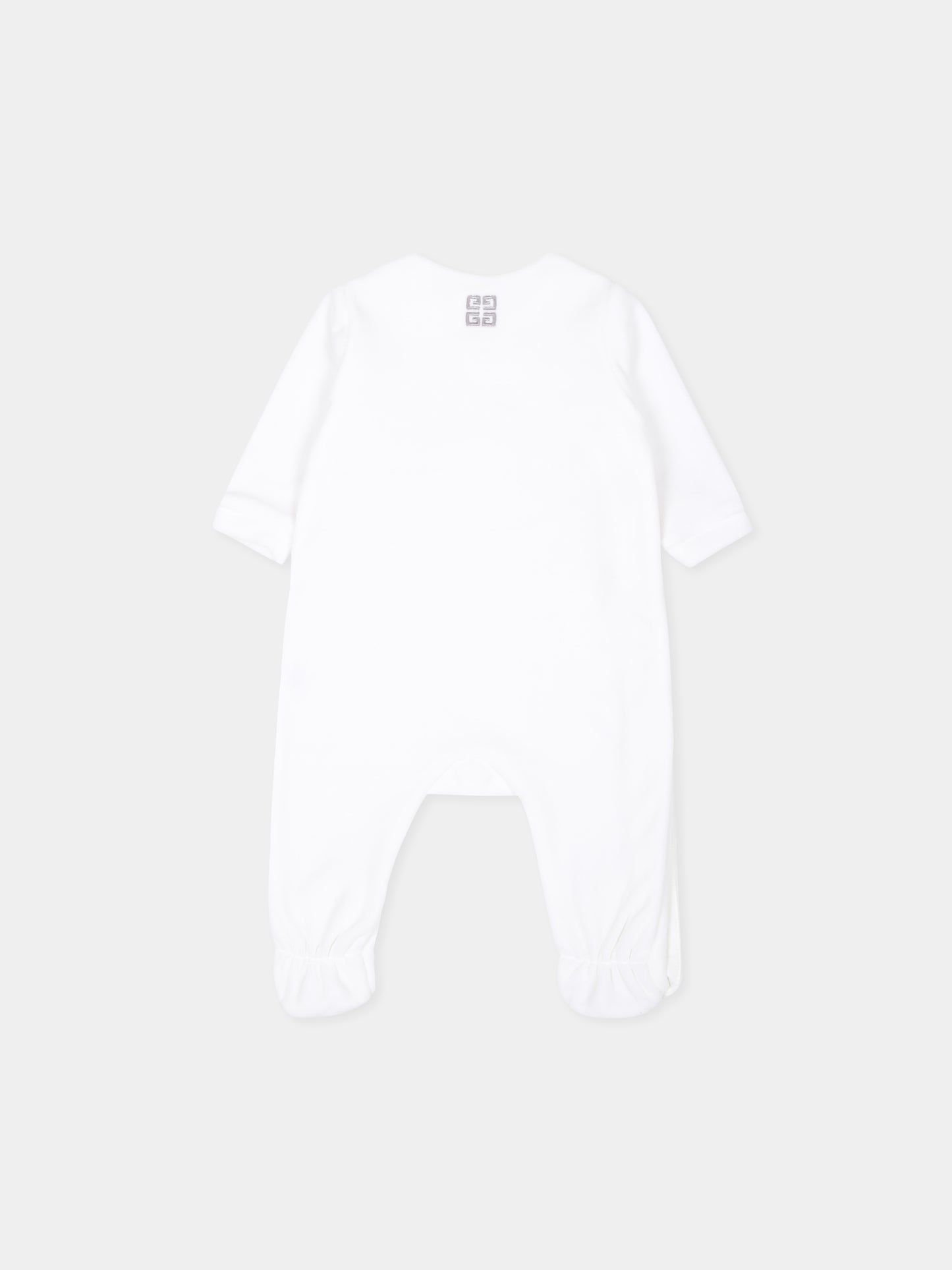 Set tutina bianco per neonati con orso e logo,Givenchy Kids,H30569 10P