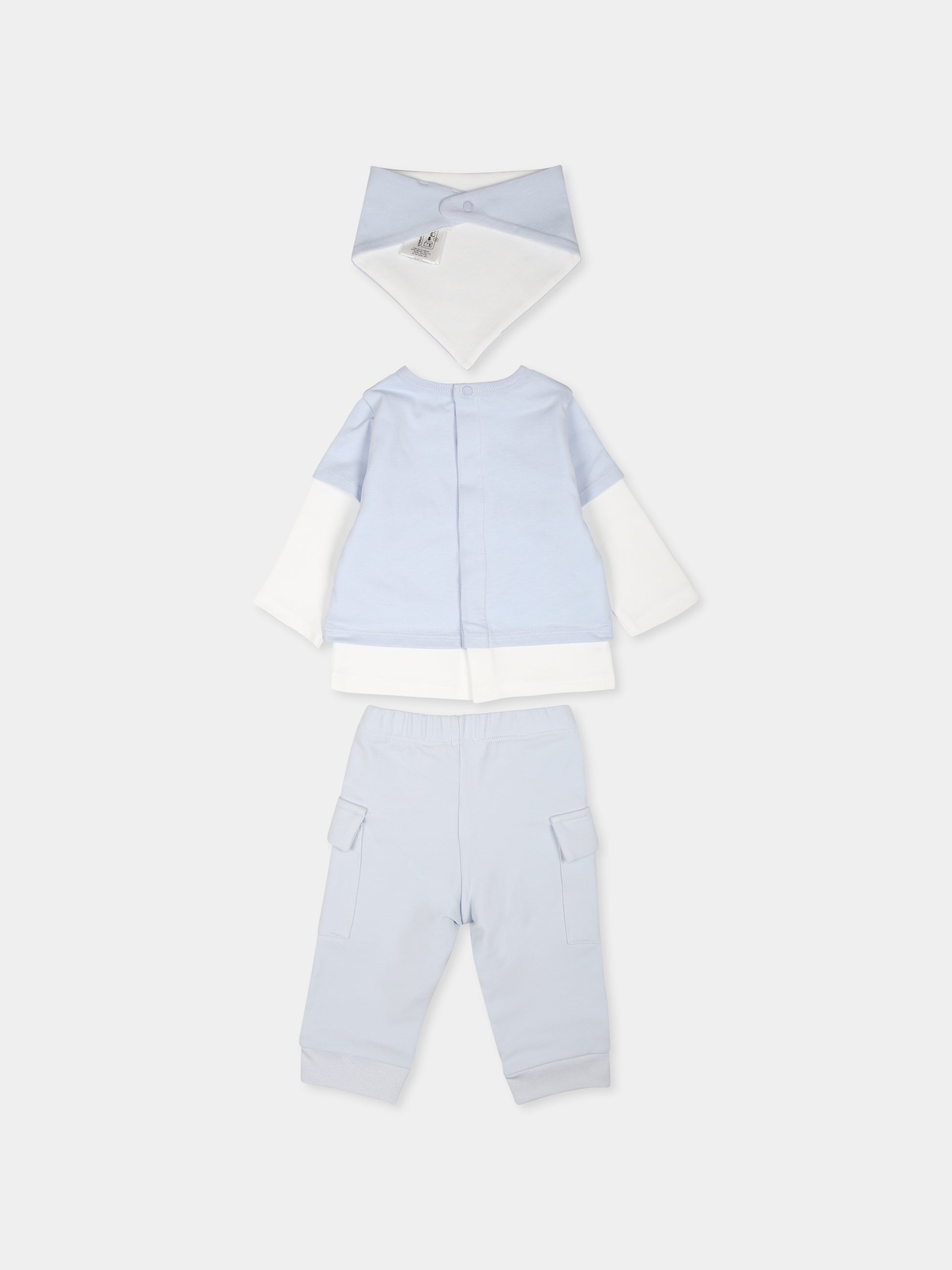 Completo nascita celeste per neonato con logo,Givenchy Kids,H30508 771