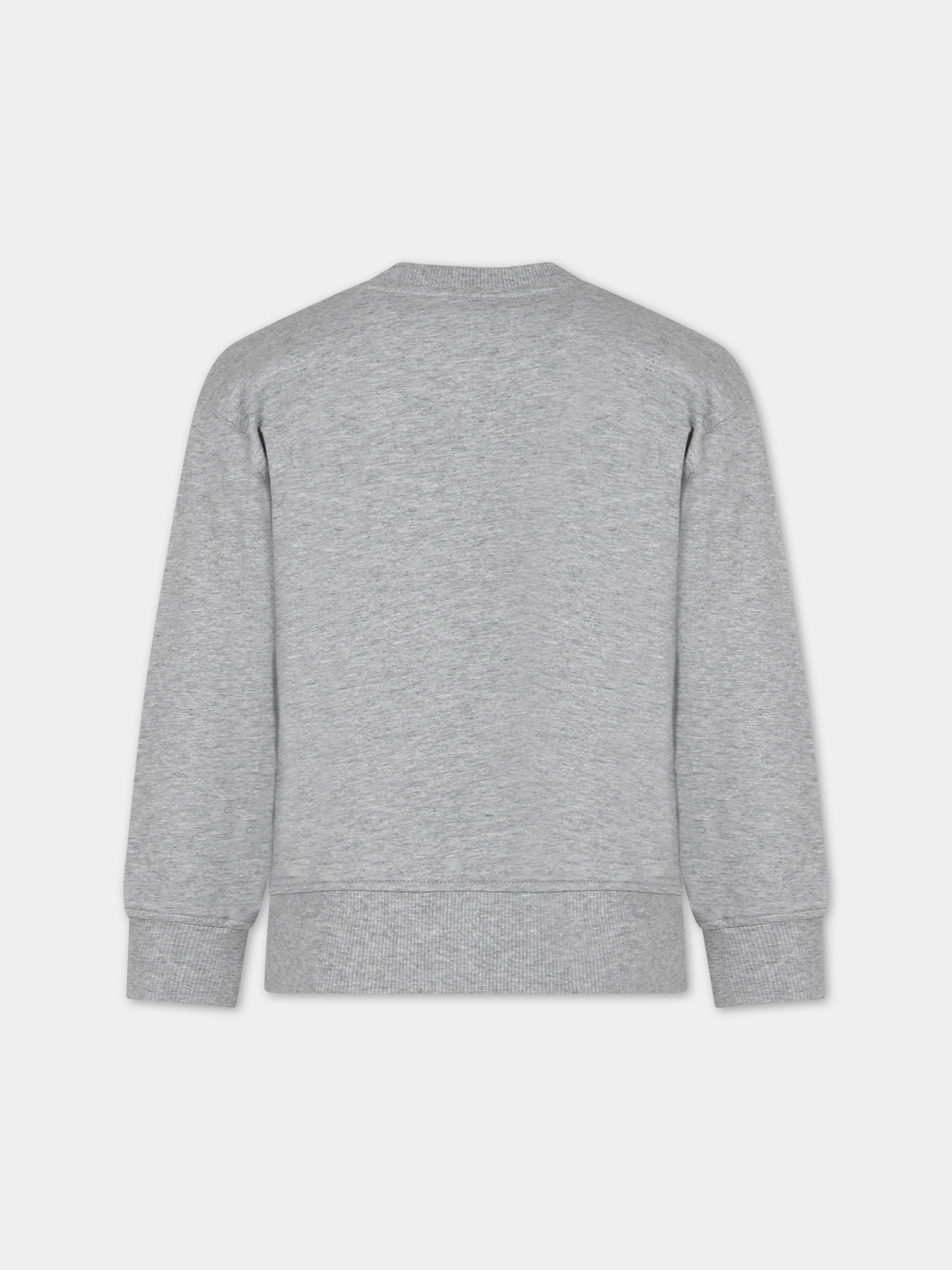 Felpa grigia per bambino con Teddy Bears e logo,Moschino Kids,HNF07H LCA58 60901