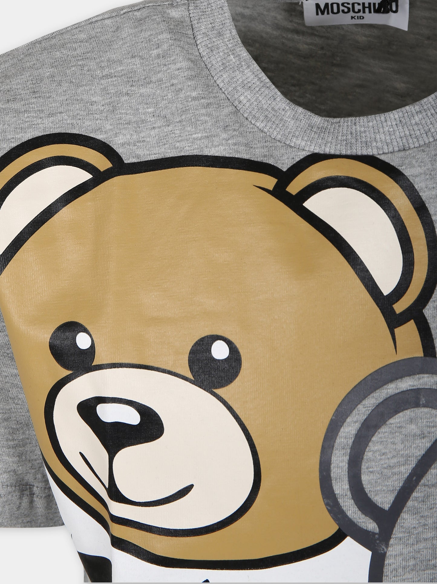 T-shirt grigia per bambino con Teddy Bears,Moschino Kids,HQM03R LAA20  60901