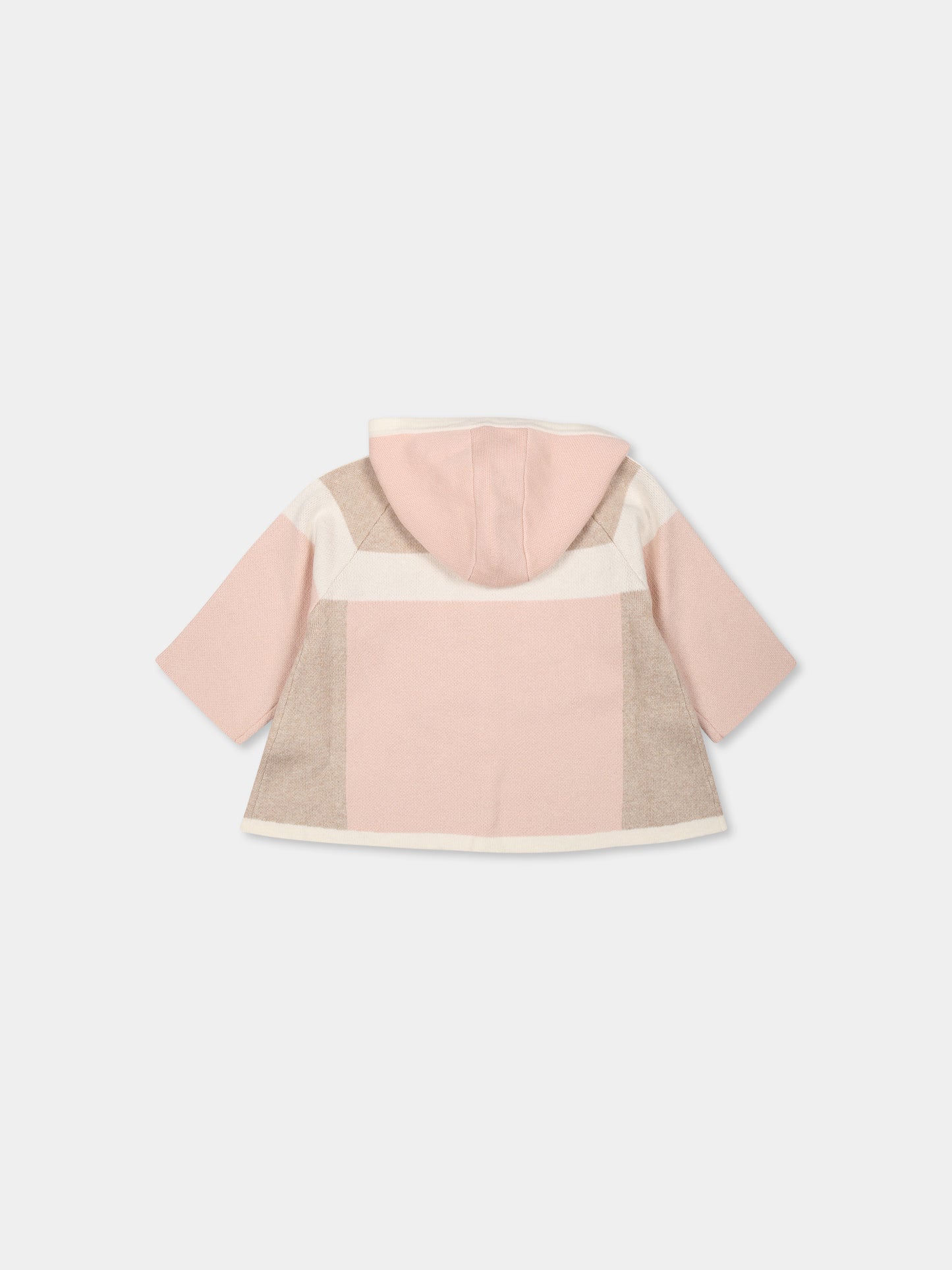 Mantella rosa per neonata con logo,Chloé Kids,C20261 S02