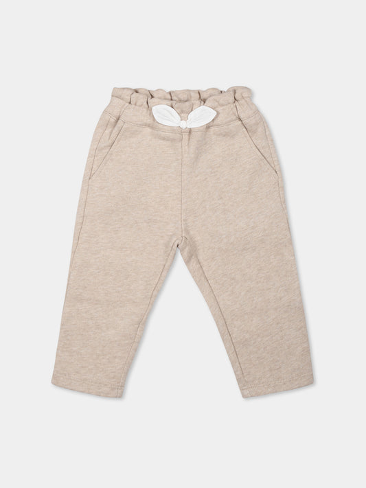 Pantaloni beige per neonata con logo,Chloé Kids,C20301 C03