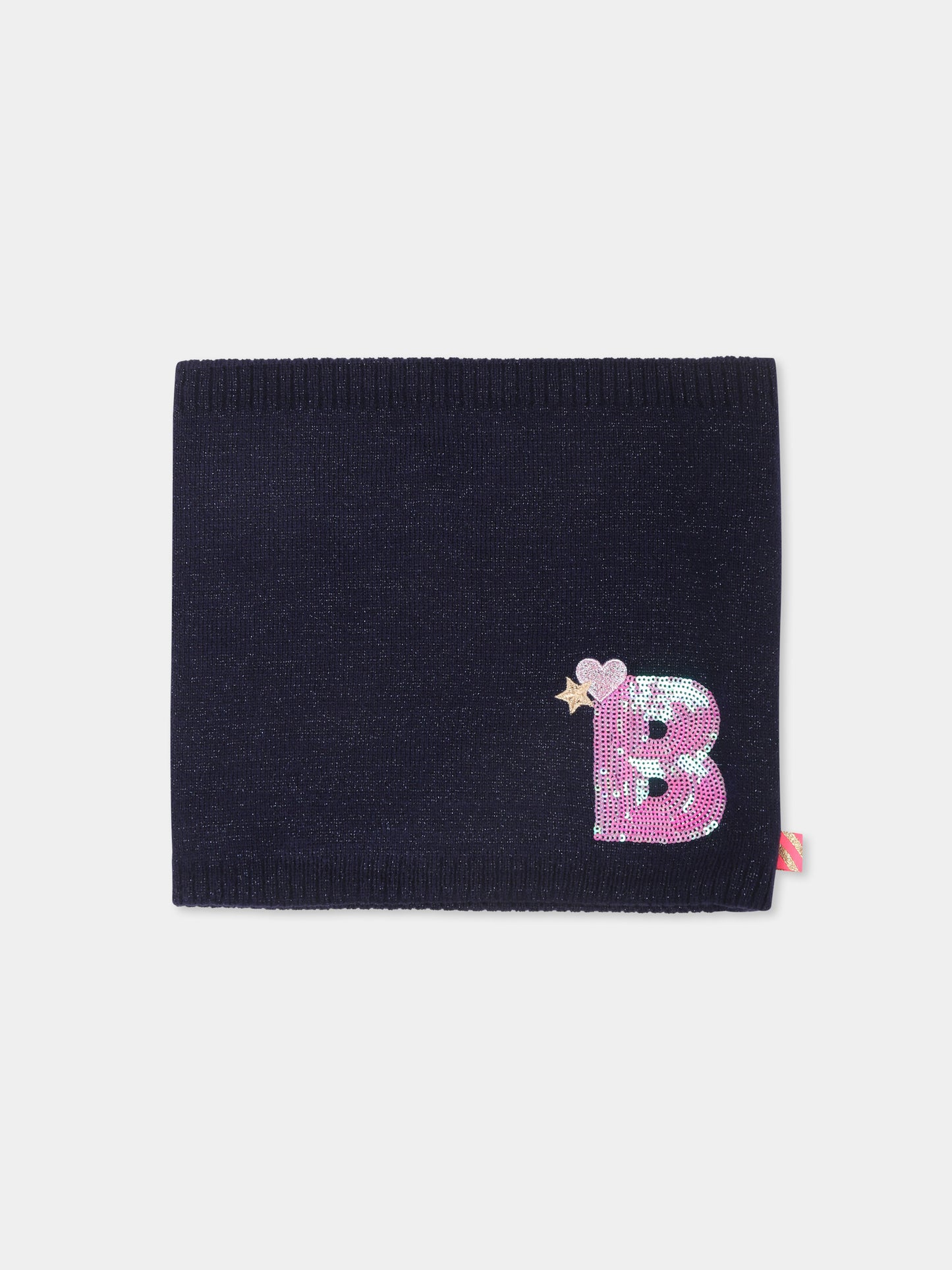 Set accessori blu per bambina con logo e paillettes,Billieblush,U20611 85T