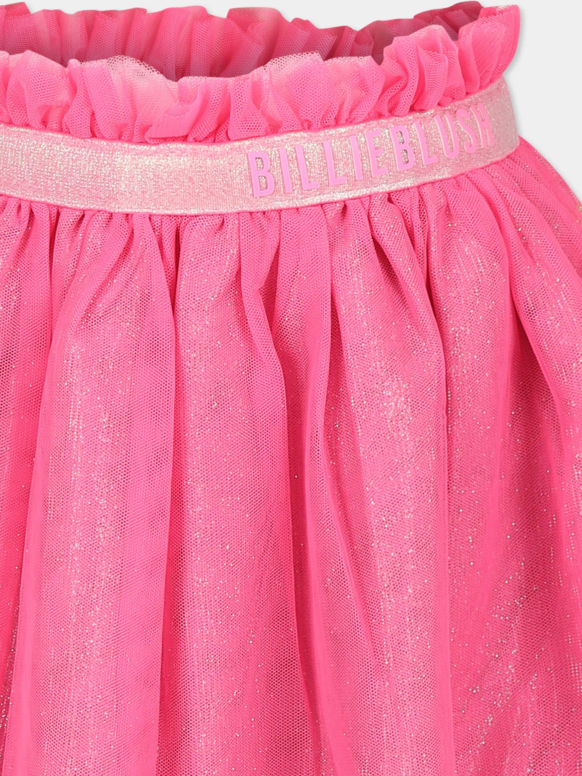 Gonna fucsia per bambina con logo,Billieblush,U20559 47A