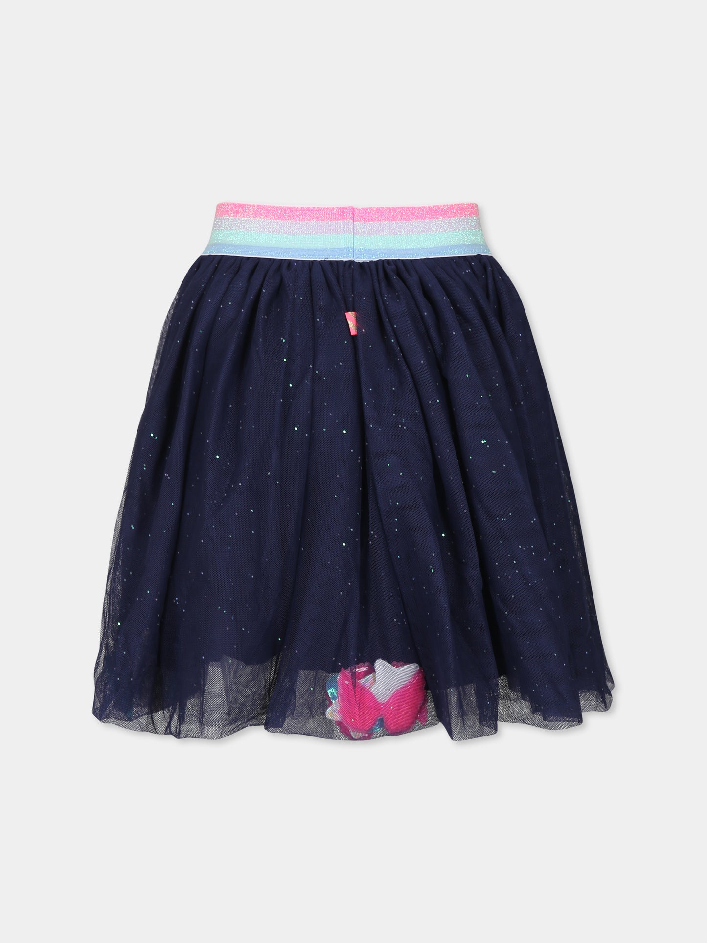 Gonna blu per bambina con cuori e stelle,Billieblush,U20417 85T