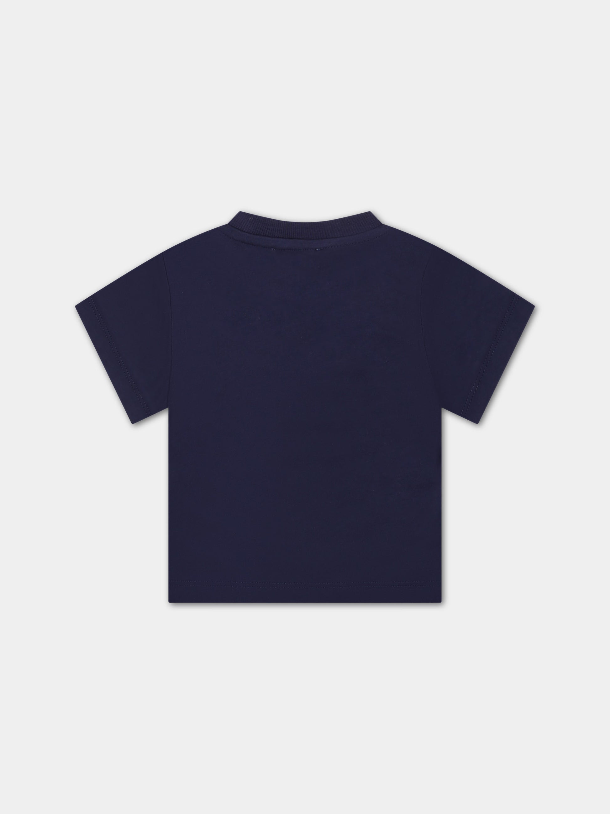 T-shirt blu per bambini con Teddy Bears,Moschino Kids,MPM032 LAA20 40016