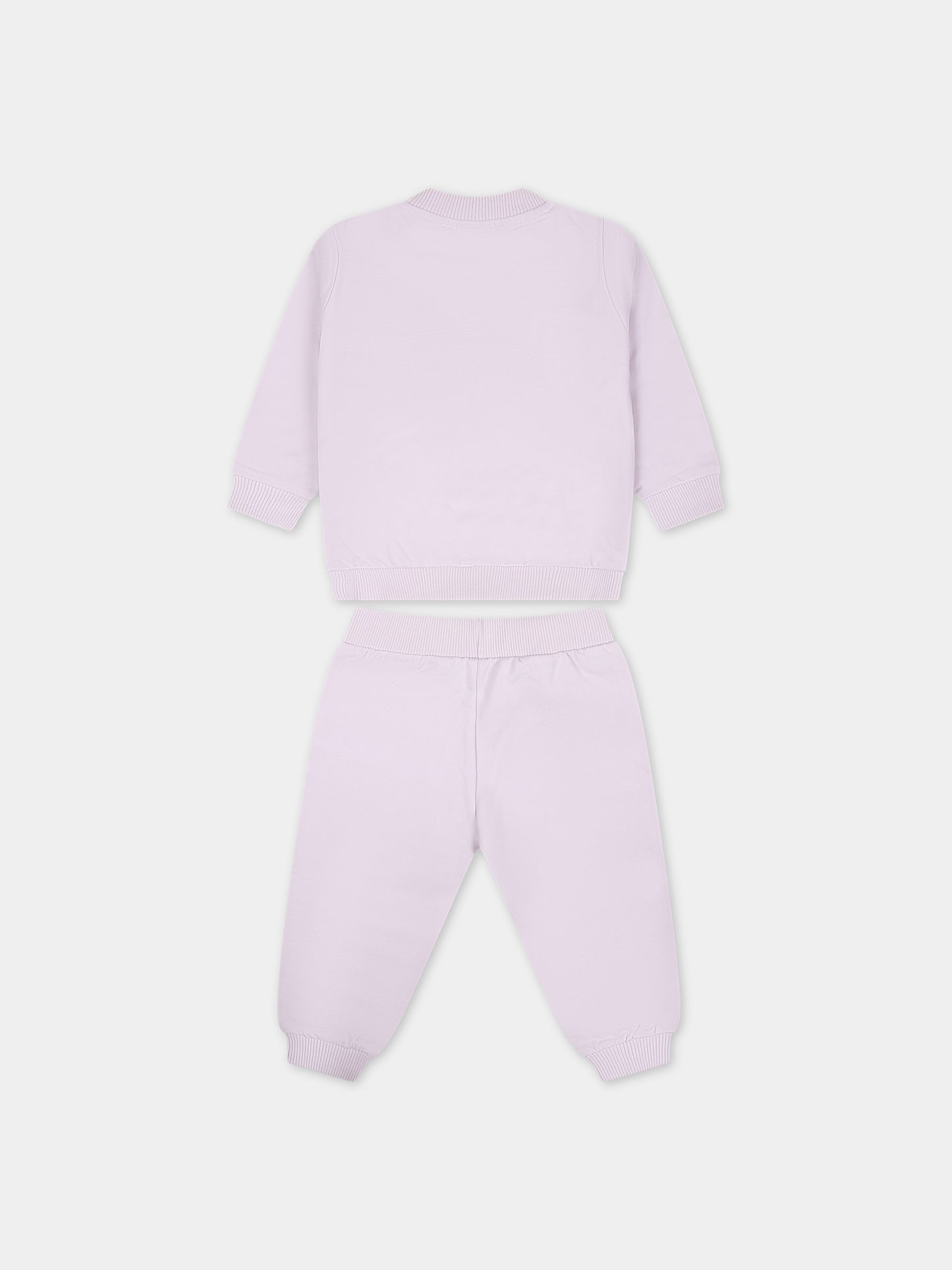 Completo rosa per neonati con Teddy Bear e logo,Moschino Kids,MRK02P LCA63 51115