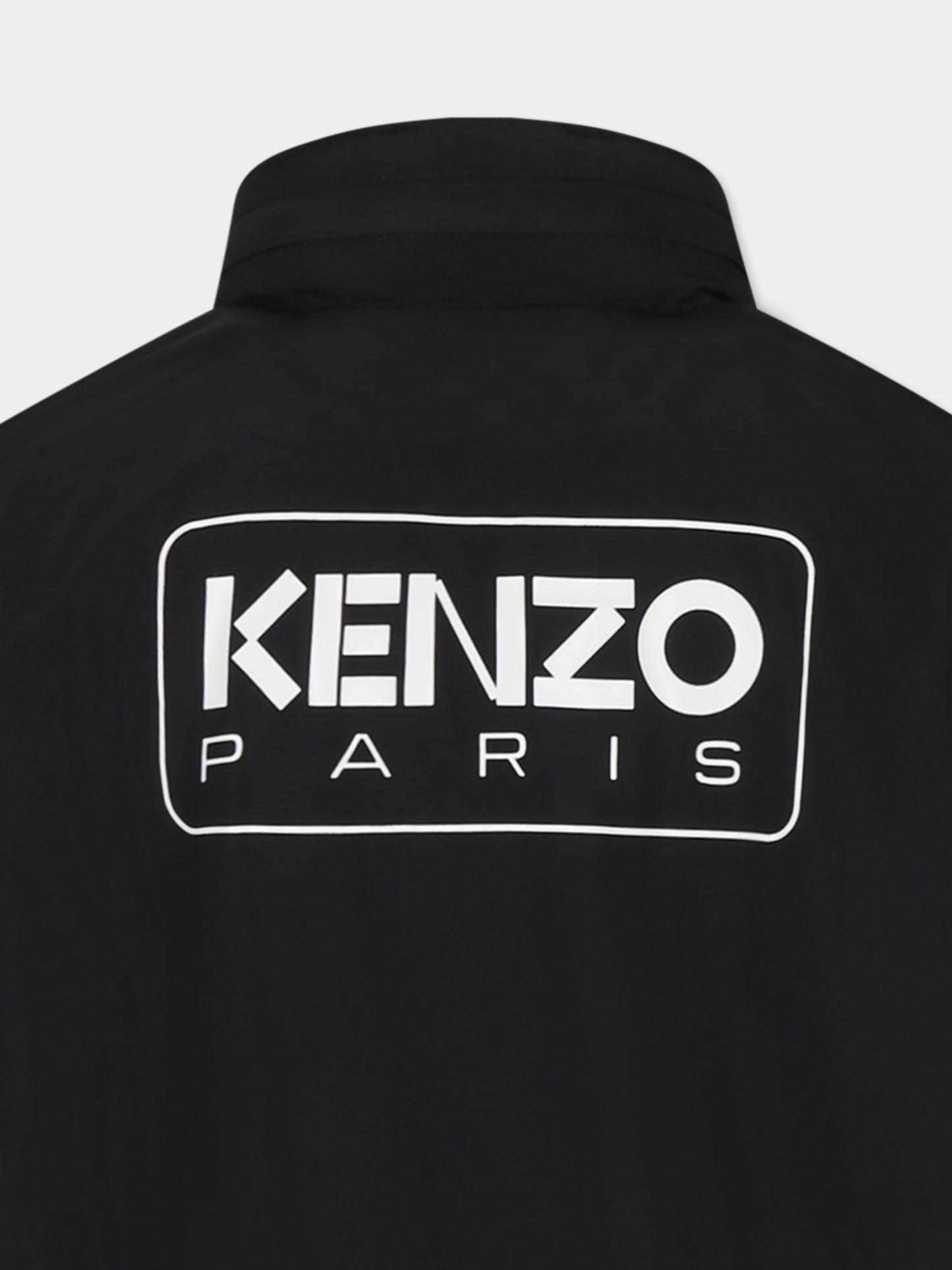 Giacca a vento nera per bambini con logo,Kenzo Kids,K60730 09B