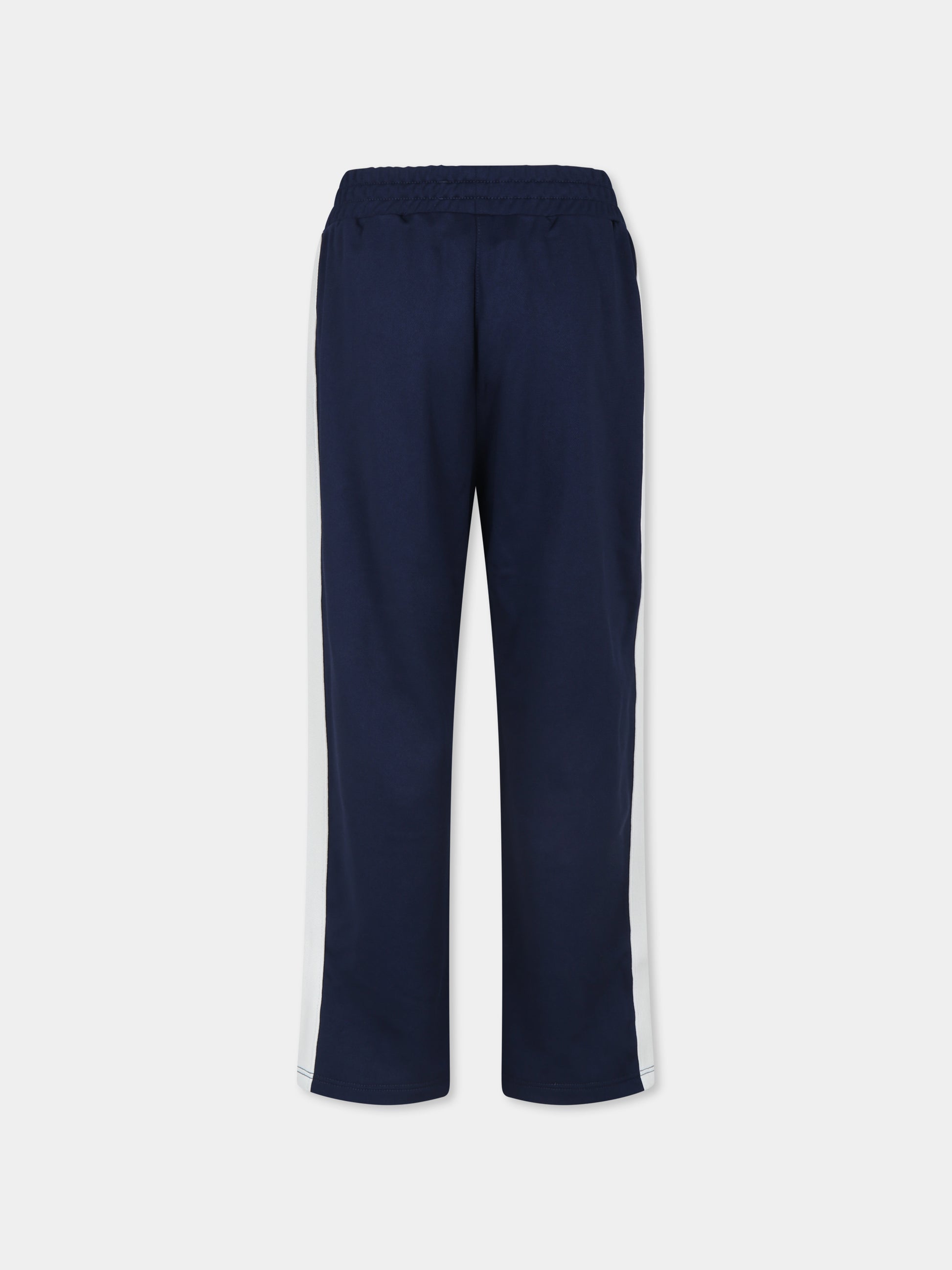 Pantaloni blu per bambino con Target flower,Kenzo Kids,K60716 84A