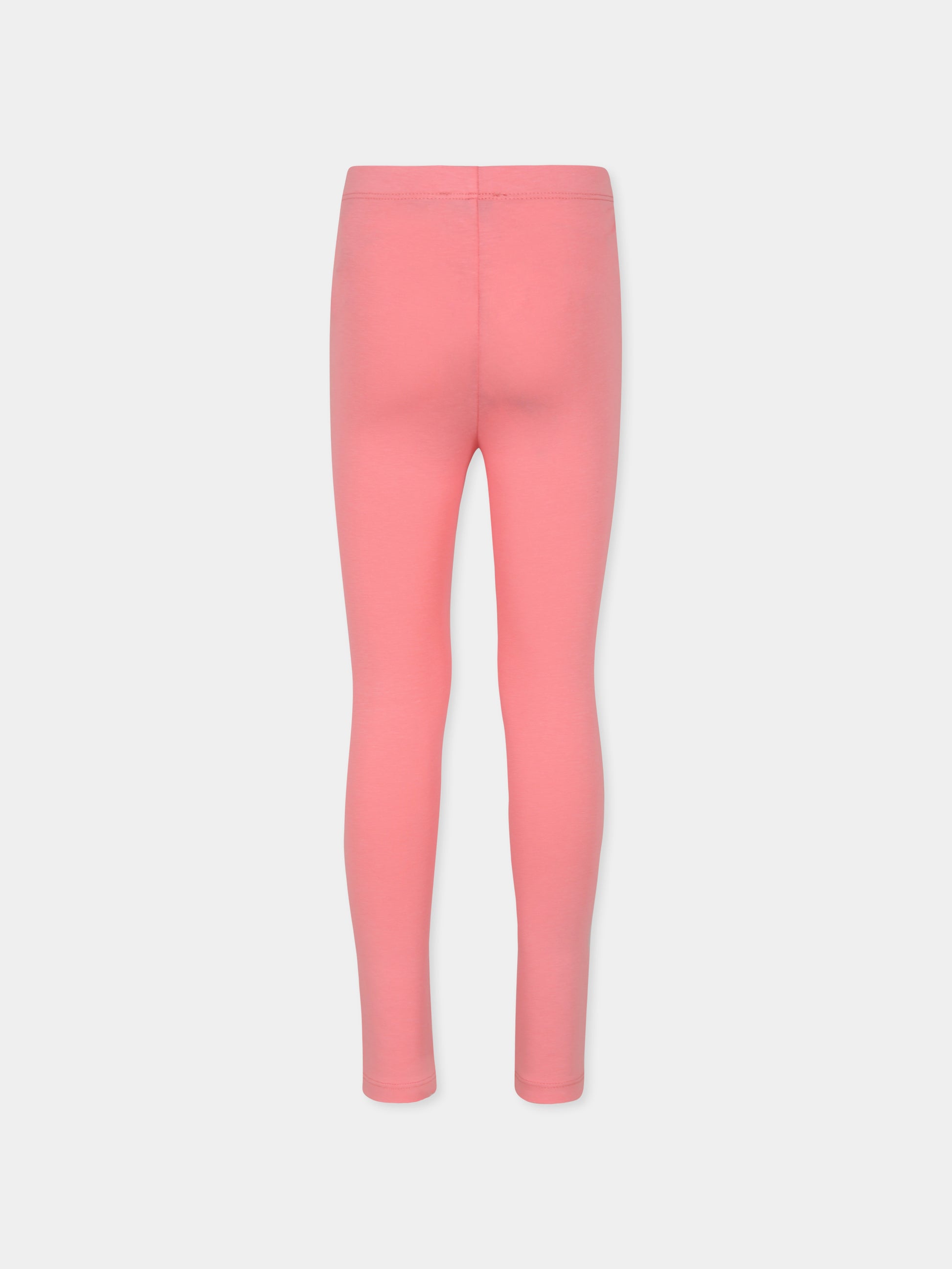 Leggings rosa per bambina con logo,Kenzo Kids,K60656 49C