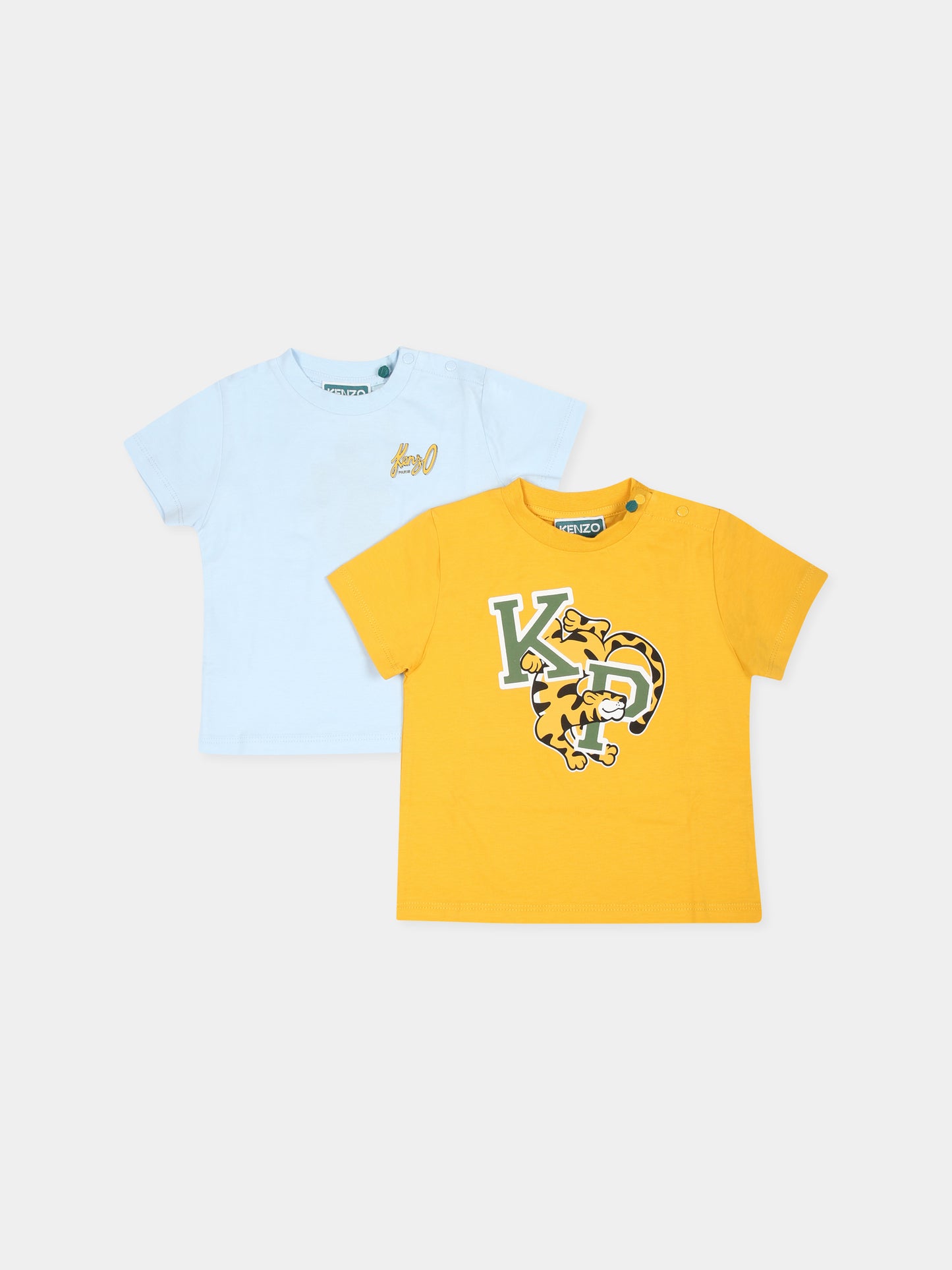 Set t-shirt multicolor per neonato con tigre Kotora,Kenzo Kids,K60514 V55