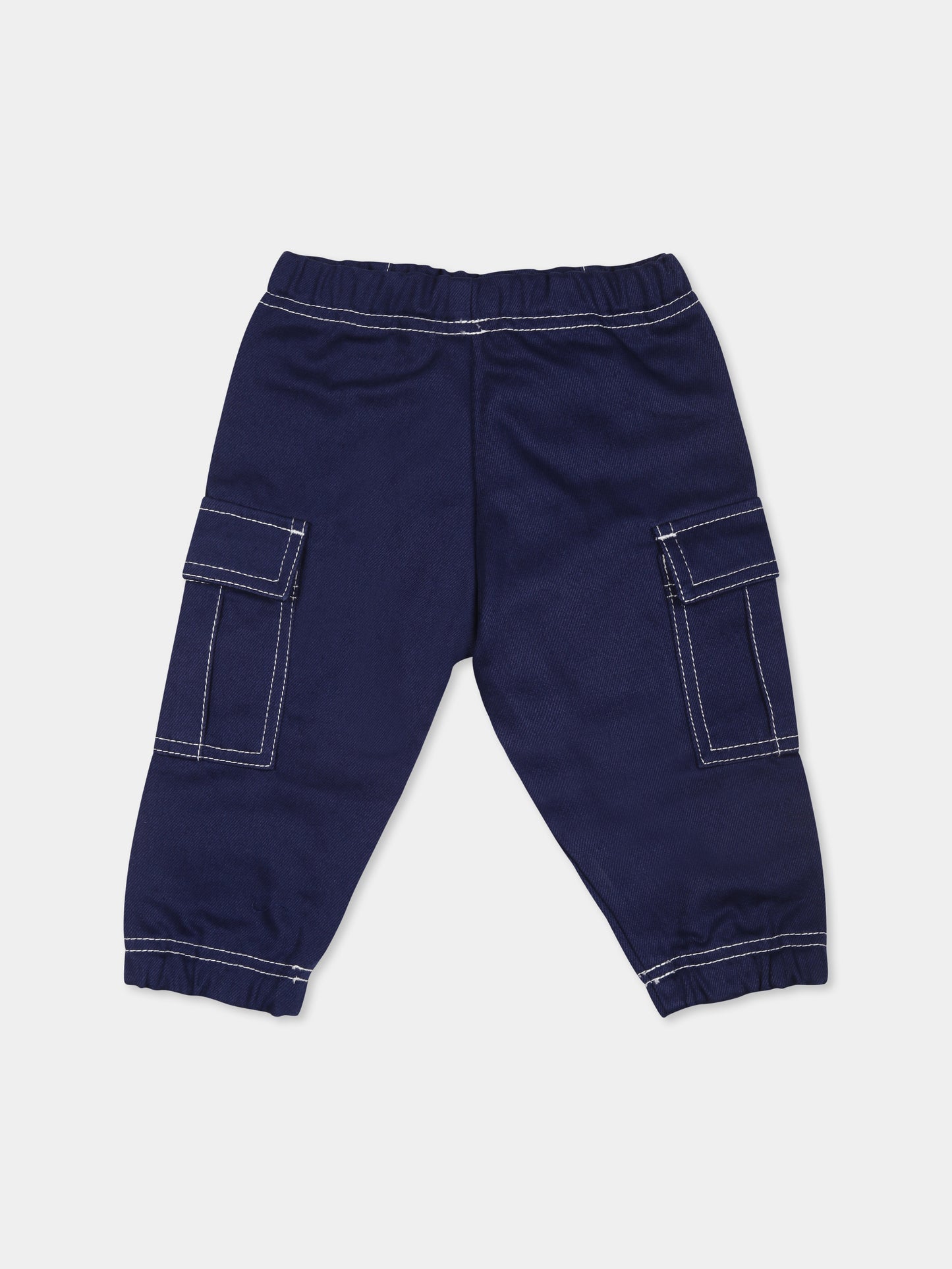 Jeans blu per neonato con patch,Kenzo Kids,K60512 84F