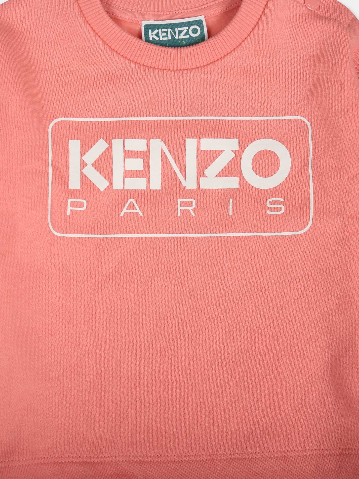 Completo rosa per neonata con logo,Kenzo Kids,K60486 49C