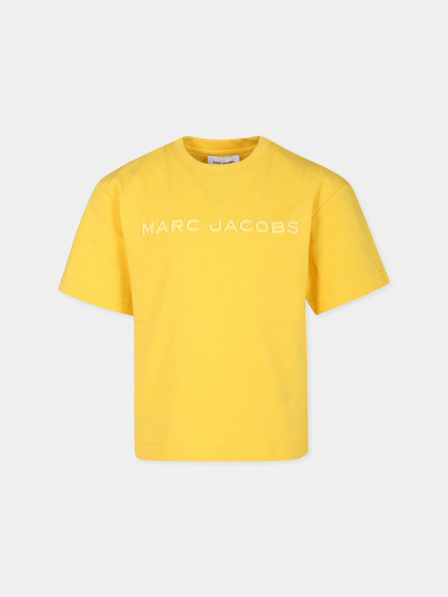 T-shirt gialla per bambini con logo,Marc Jacobs,W60317 566