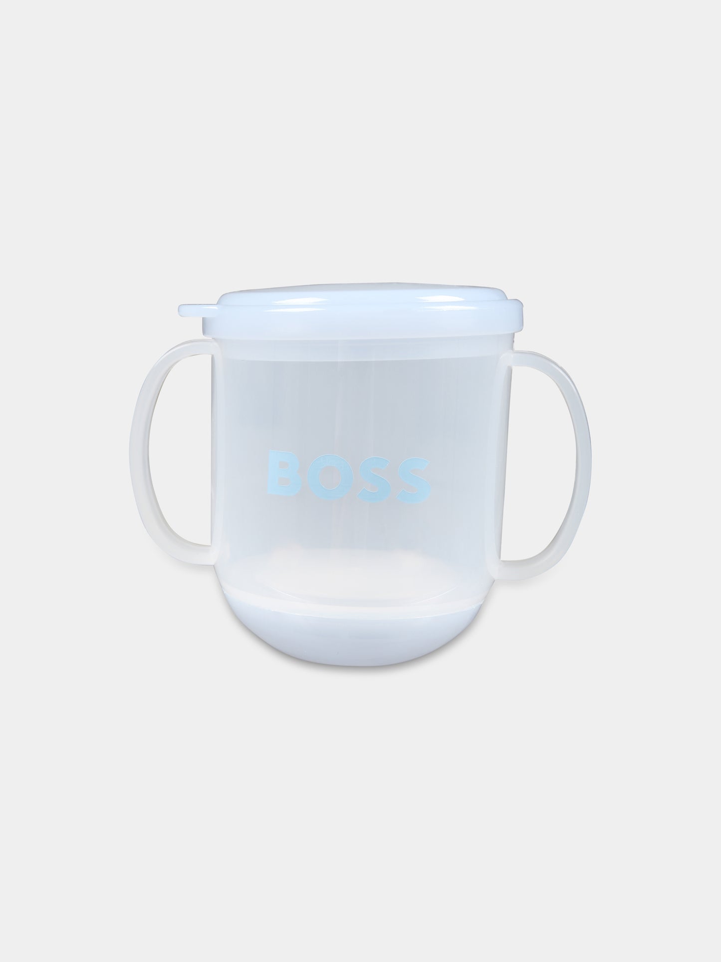 Bicchiere celeste per neonato con logo,Boss,J90P27 771