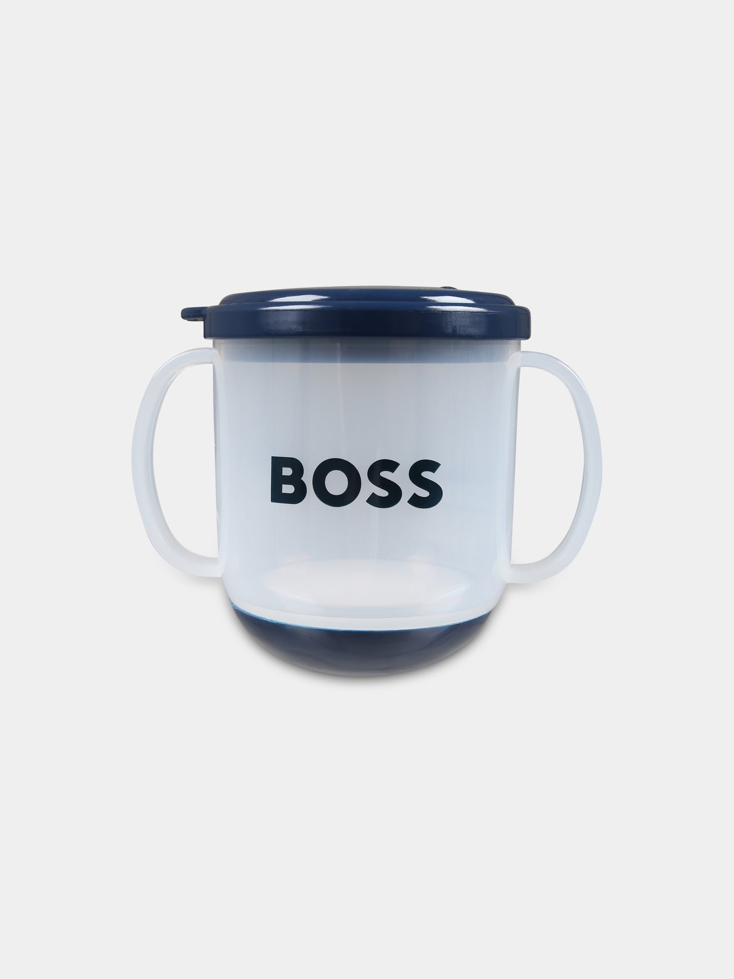 Bicchiere blu per neonato con logo,Boss,J90P27 849