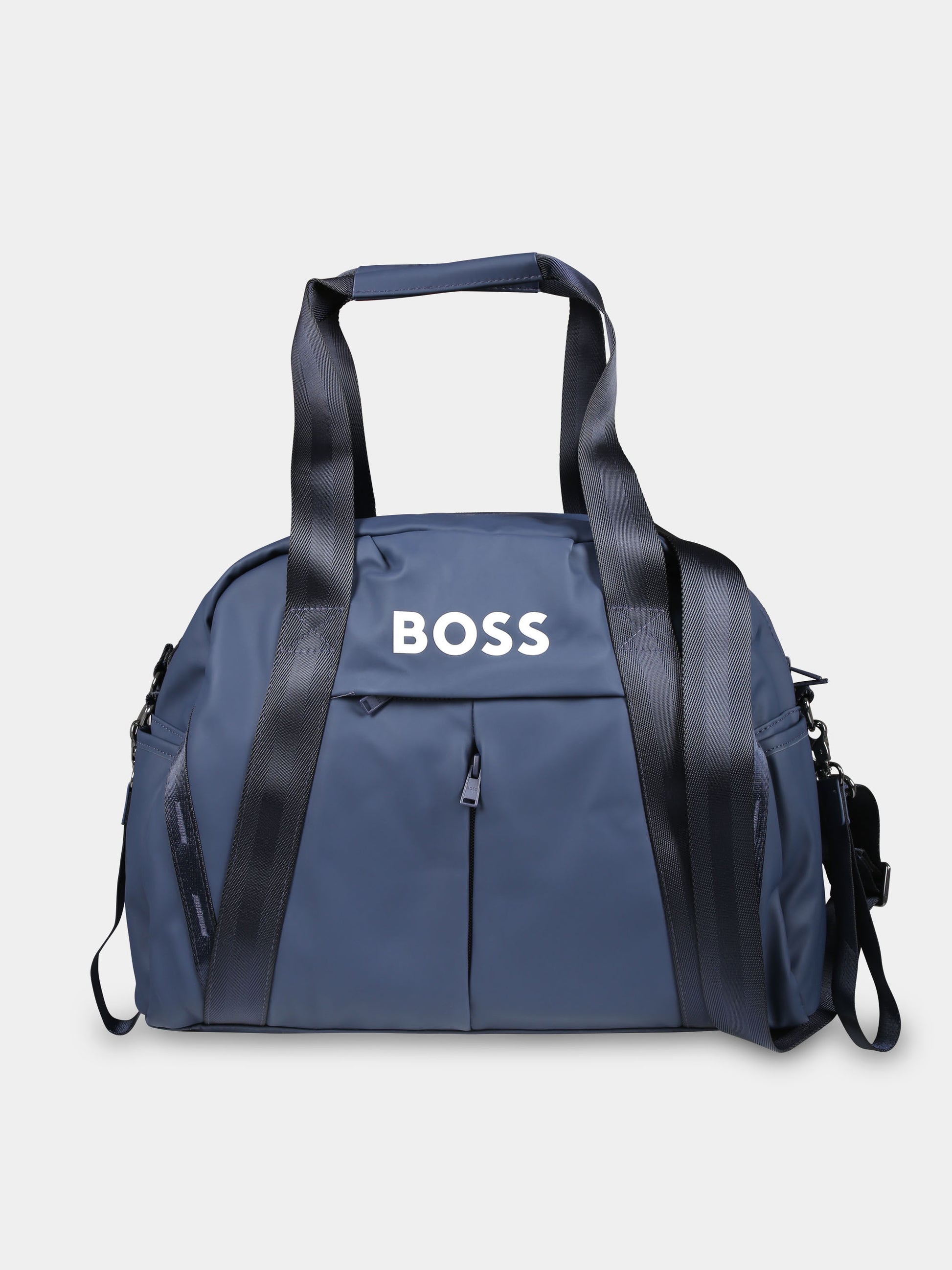 Borsa mamma blu per neonati con logo,Boss,J51613 849