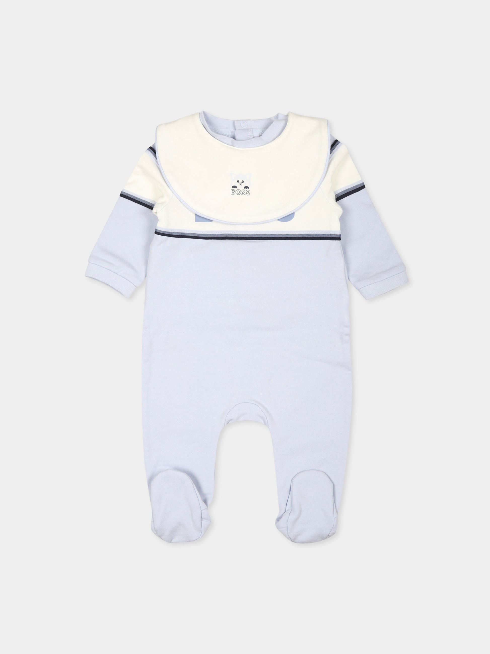 Set tutina celeste per neonato con logo,Boss,J51064 771