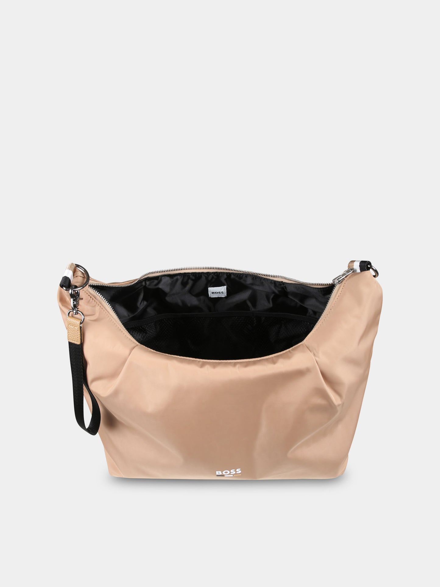 Borsa mamma beige per neonato con logo,Boss,J51558 269