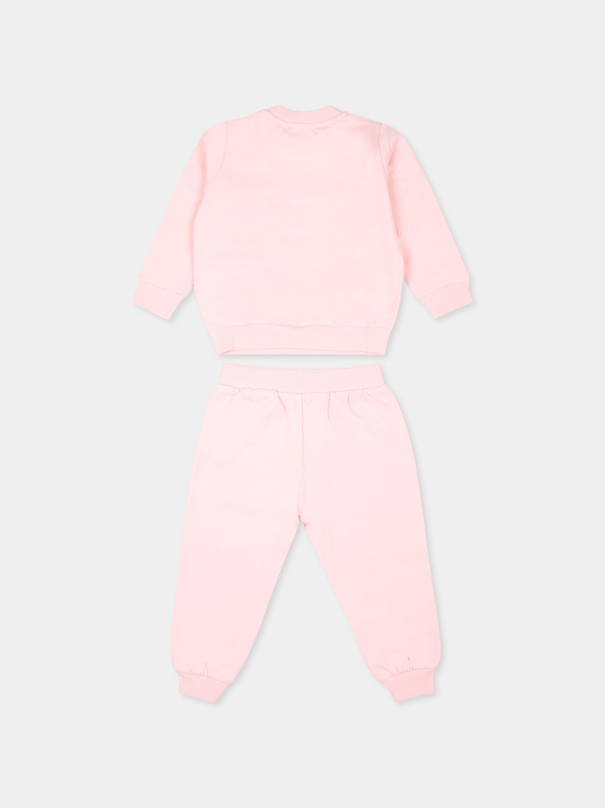 Completo rosa per neonata con due Teddy Bears,Moschino Kids,M6K02P LCA14 50209