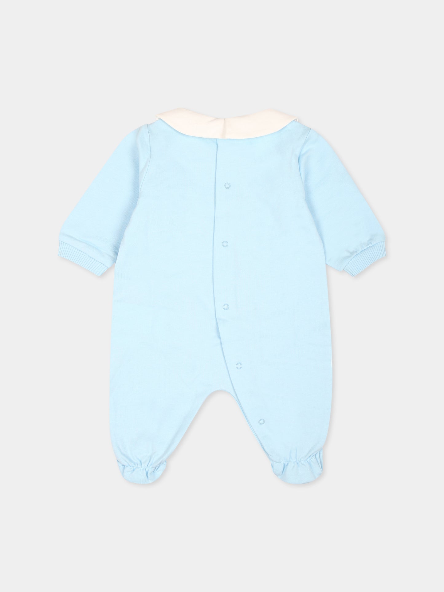 Tutina celeste per neonato con Teddy Bear,Moschino Kids,MUT041 LCA40 40304