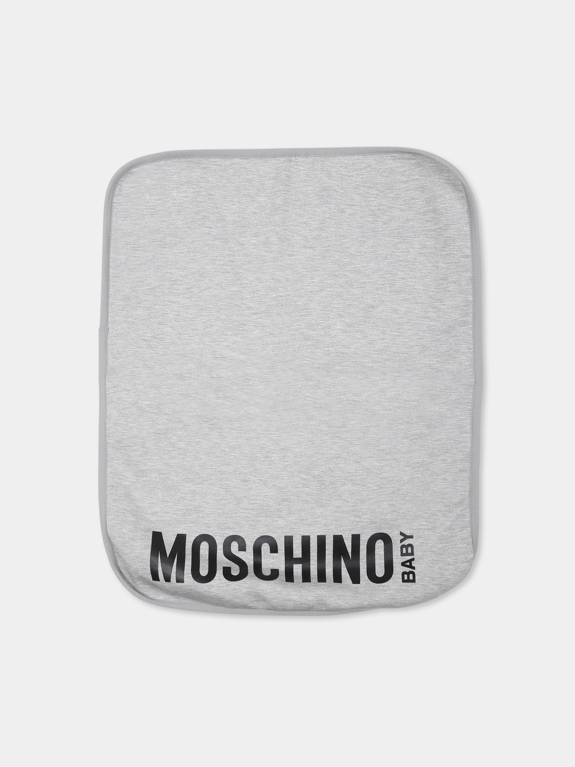 Borsa mamma grigia per neonati con tre Teddy Bears,Moschino Kids,MUX051 LDA32 60901