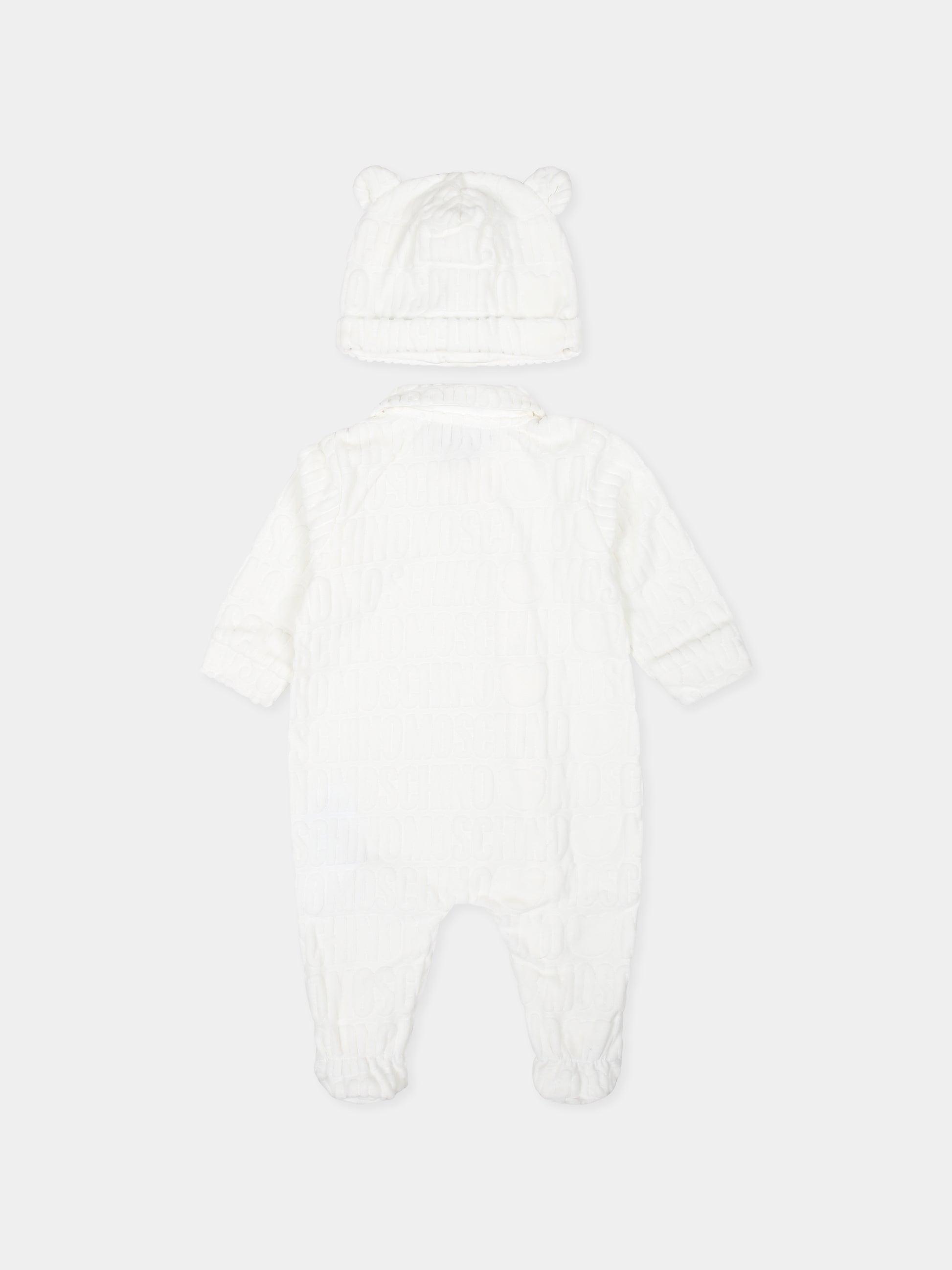 Set tutina avorio per neonati con Teddy Bear,Moschino Kids,MUY071 LGB11 10063