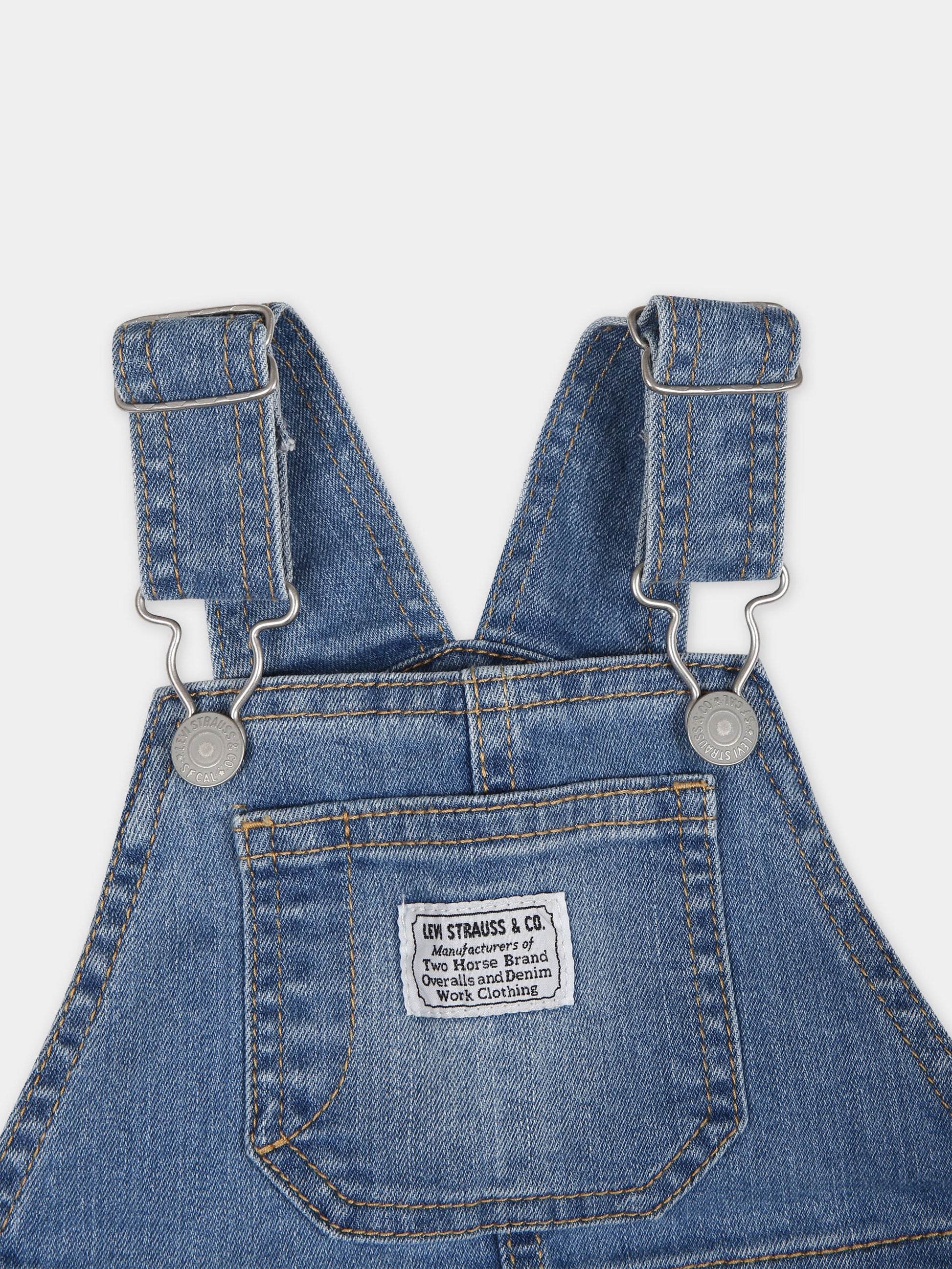 Salopette in denim per neonato,Levi's Kids,23WMLK6ED533 M9I