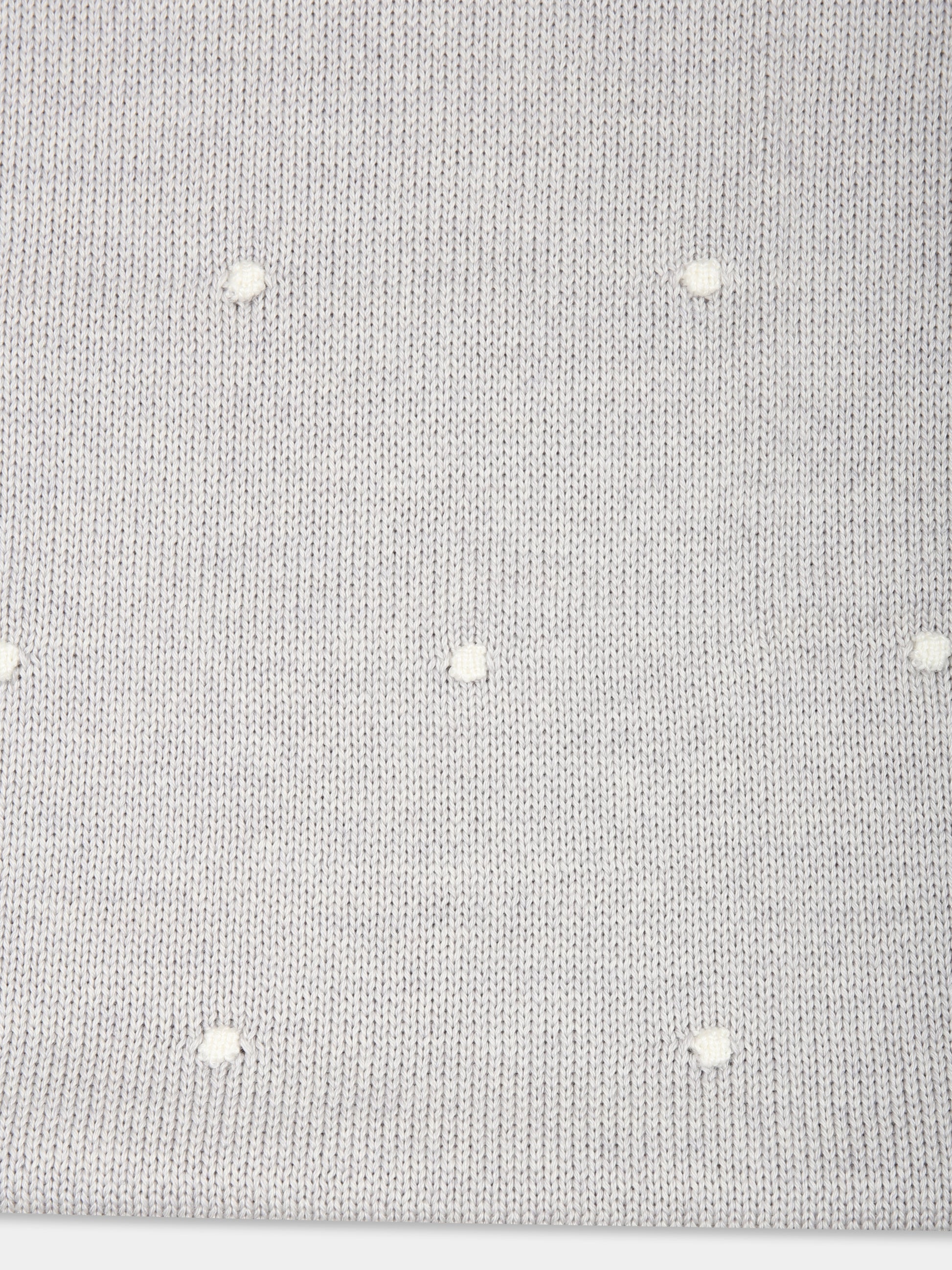 Coperta grigia per neonati con pois,Little Bear,9114 GRIGIO/LATTE