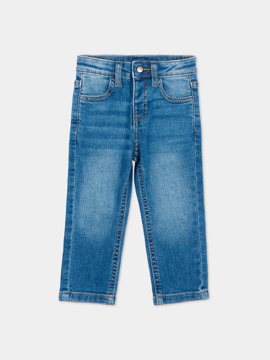 Blue jeans for baby boy with logo